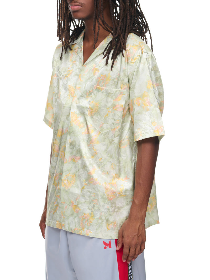 Hawaiian Shirt (421-GREEN-FLORAL)