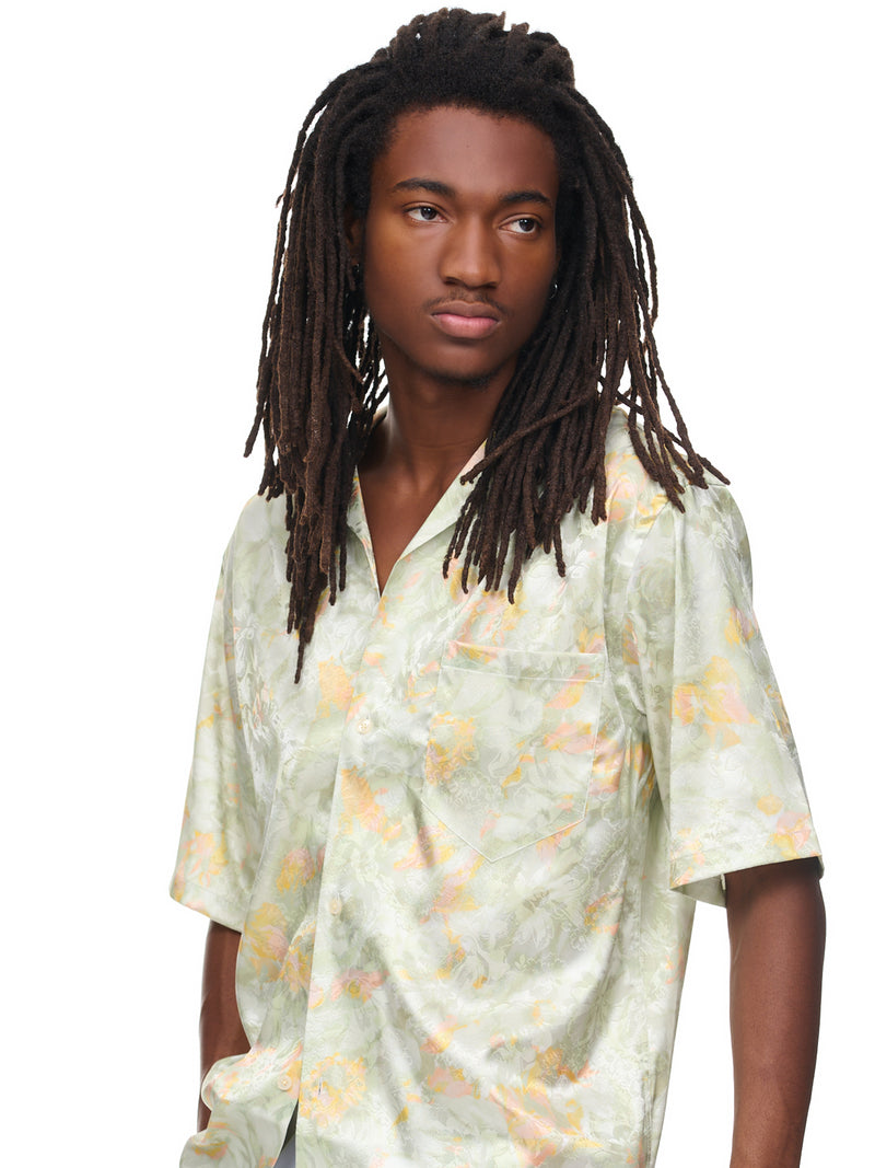 Hawaiian Shirt (421-GREEN-FLORAL)