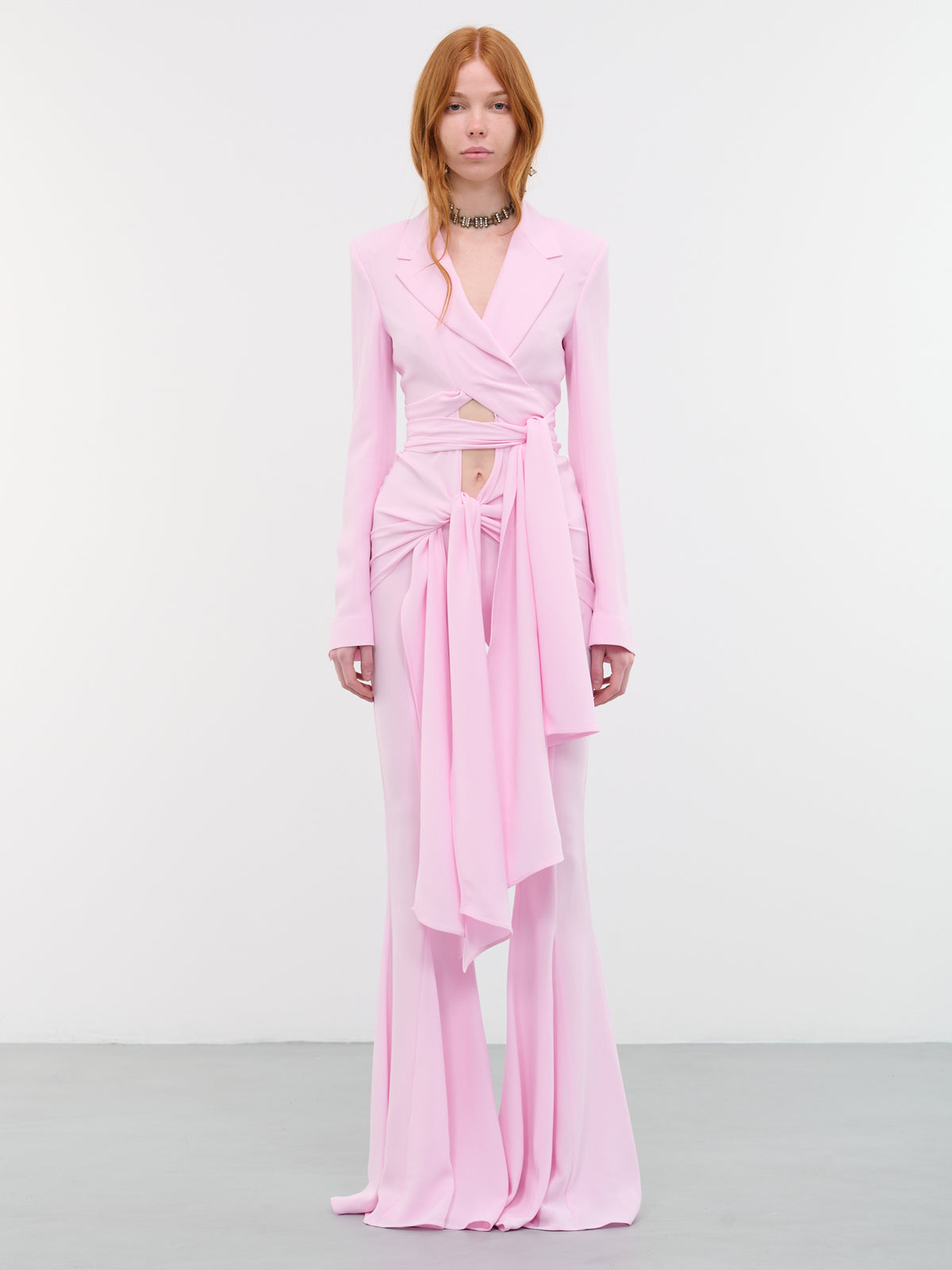 Crossed Sash Jacket (4B001A-N0149-CHALK-PINK)
