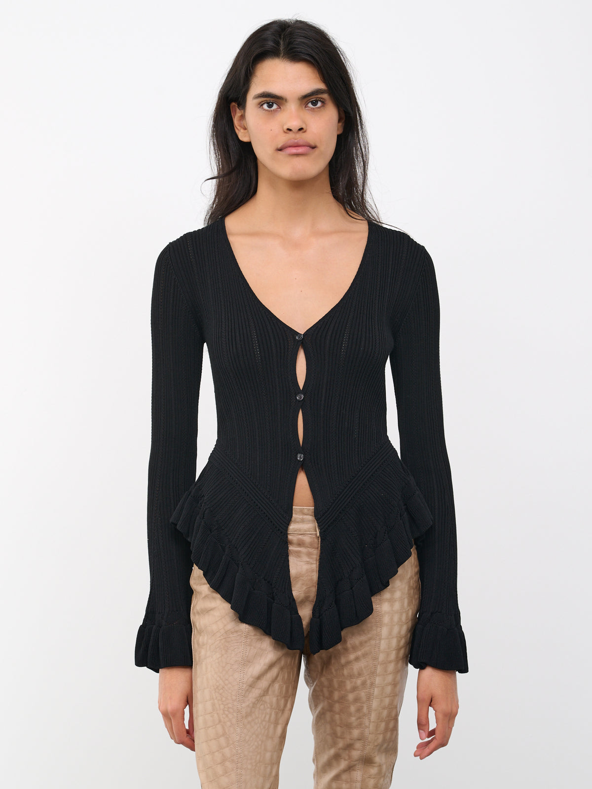 Rib Knit Top (4M004A-N0990-NERO)