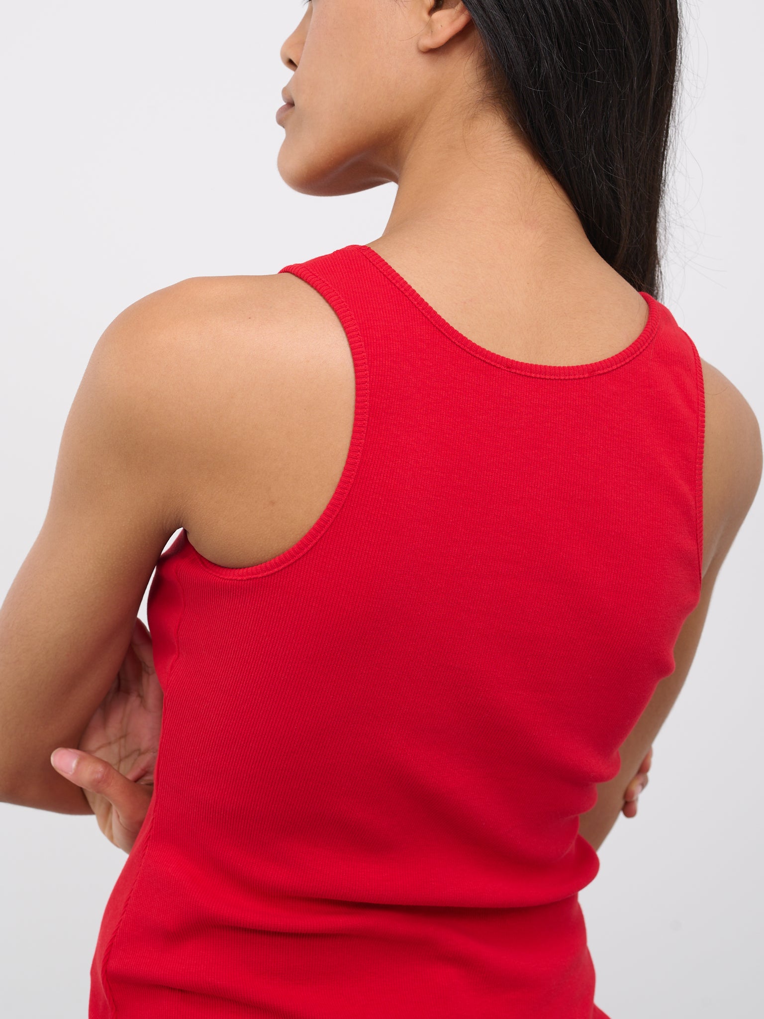 Cross Rib Tank (4T005A-N0313-LIPSTICK-RED)