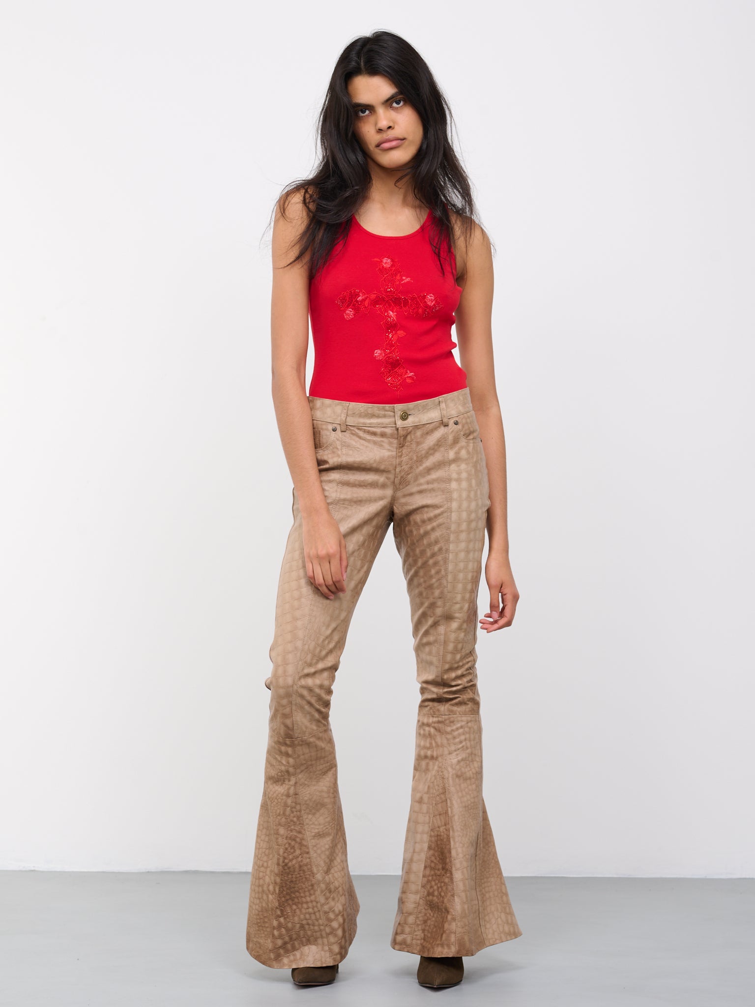 Cross Rib Tank (4T005A-N0313-LIPSTICK-RED)