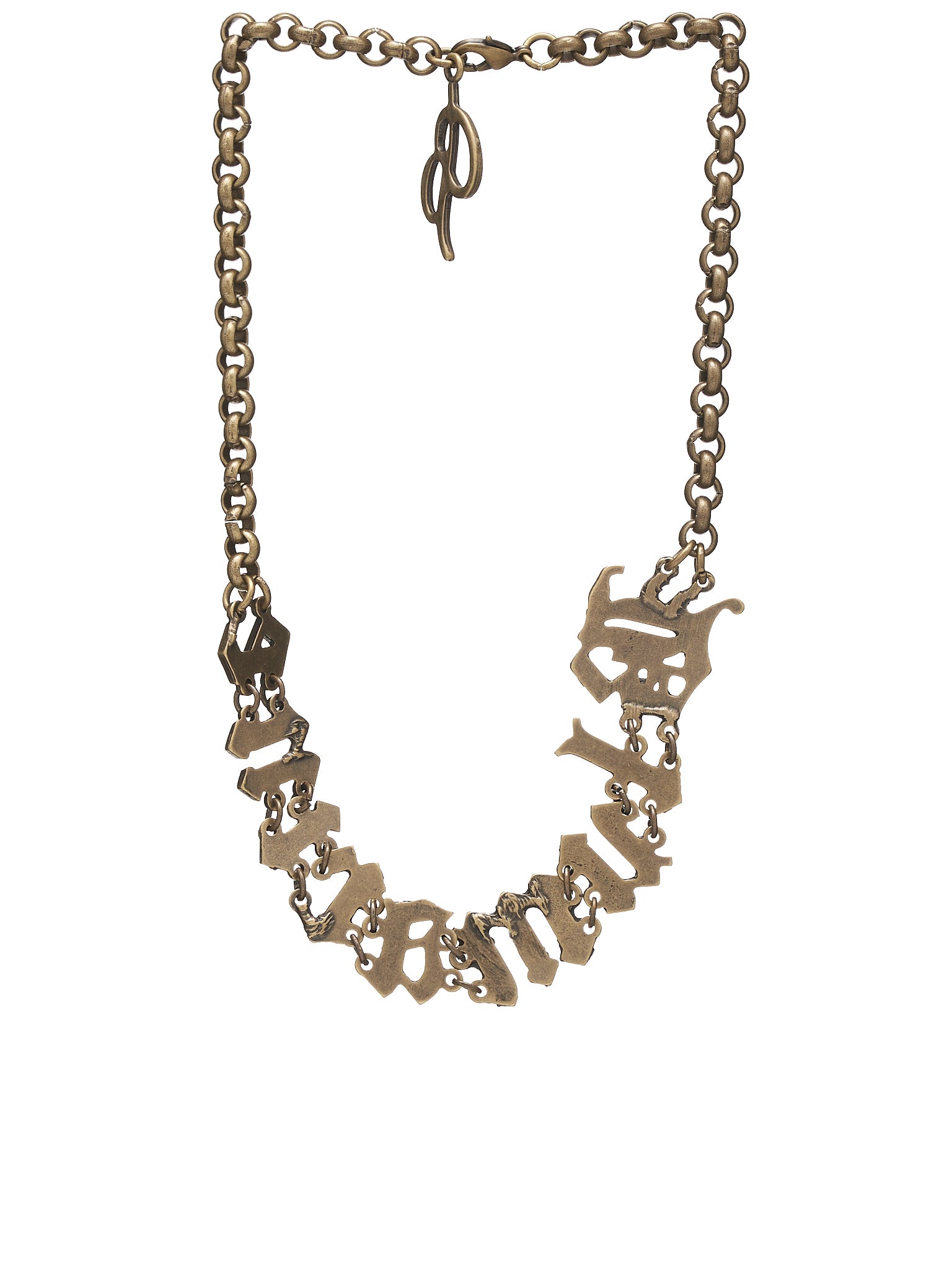 Crystal Logo Chain Choker (4W013A-C8389-OTTONE-VECCH)