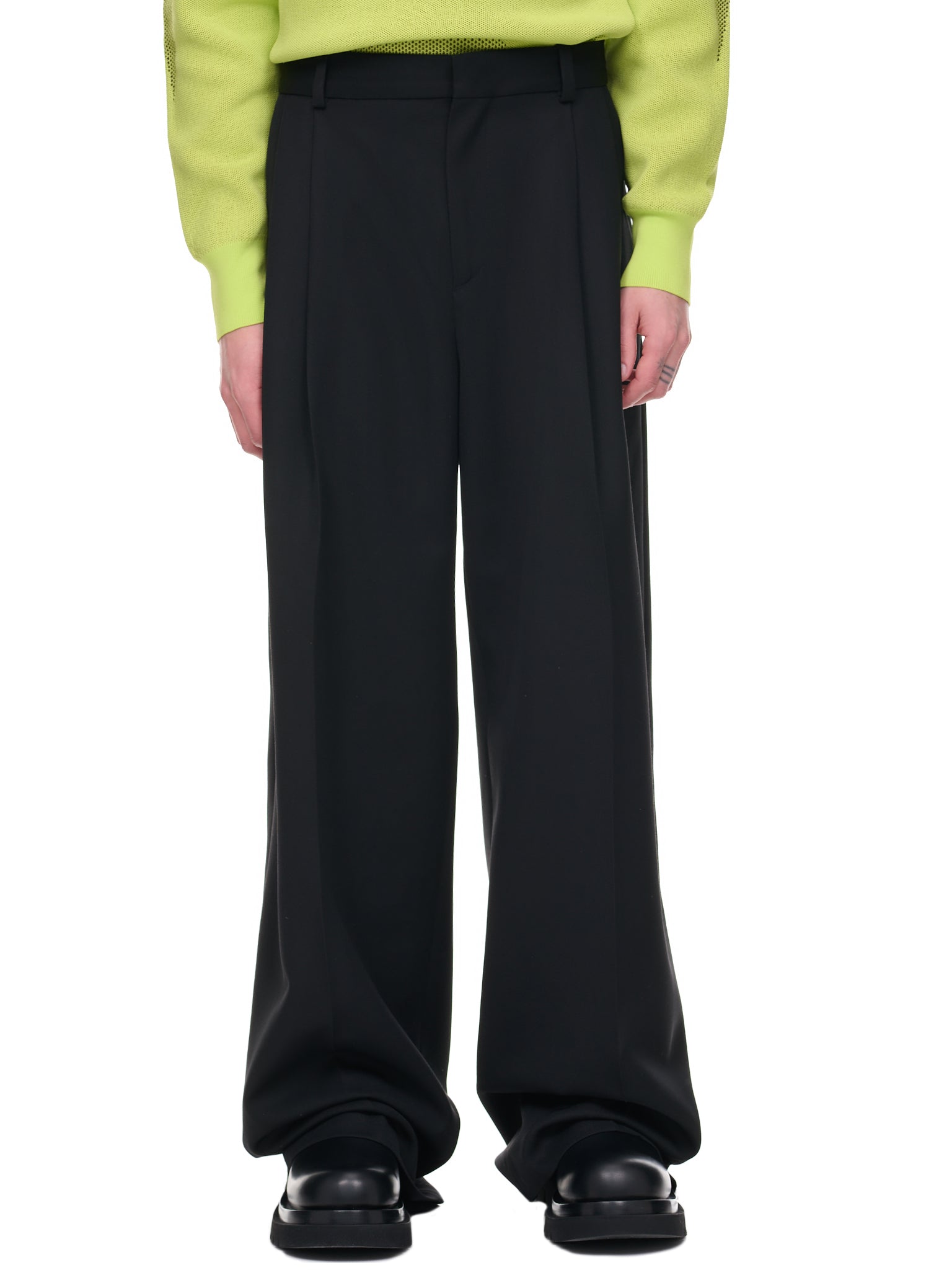 Pleat Wide Classic Trousers (5040-W078-BLACK)