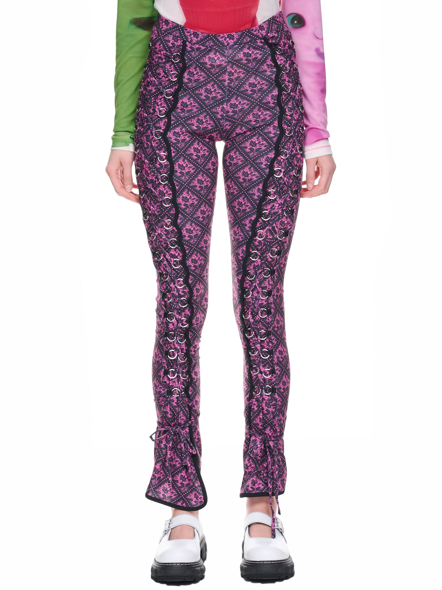 Gardenia Pants (5118-GARDENIA-WRAP-PINK-BLACK)