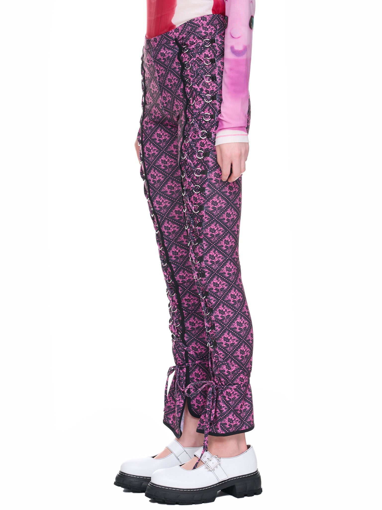 Gardenia Pants (5118-GARDENIA-WRAP-PINK-BLACK)