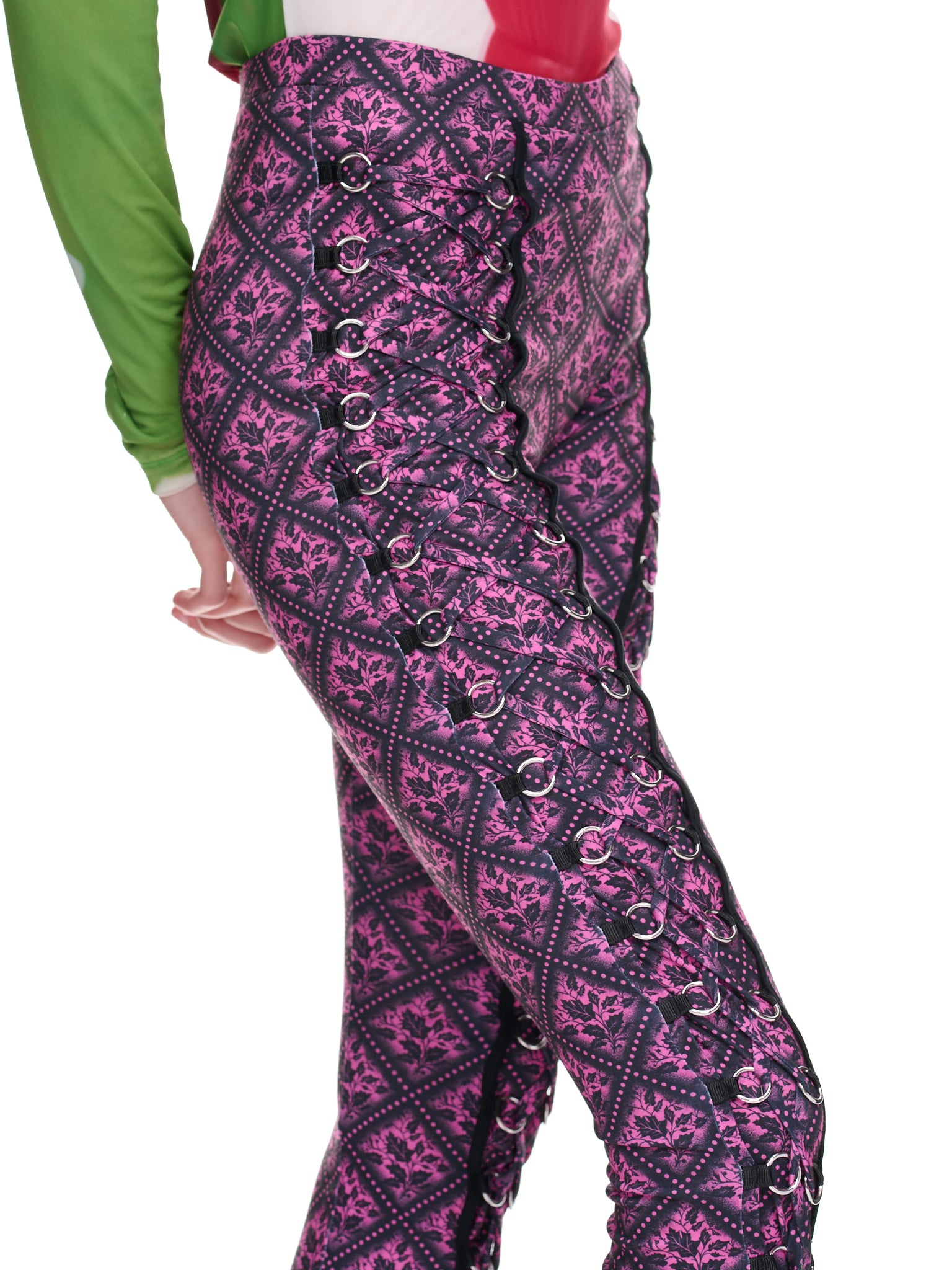 Gardenia Pants (5118-GARDENIA-WRAP-PINK-BLACK)