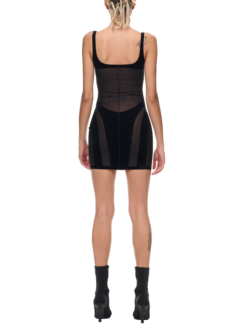 Mugler Flock Shaping Dress | H.Lorenzo - back