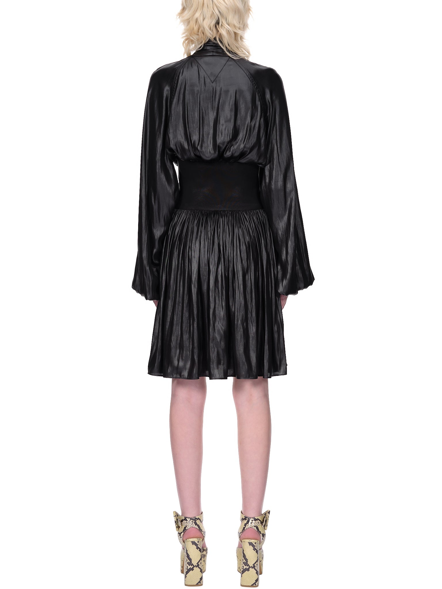 Pleated Dress (700492V19O0-1000-BLACK)