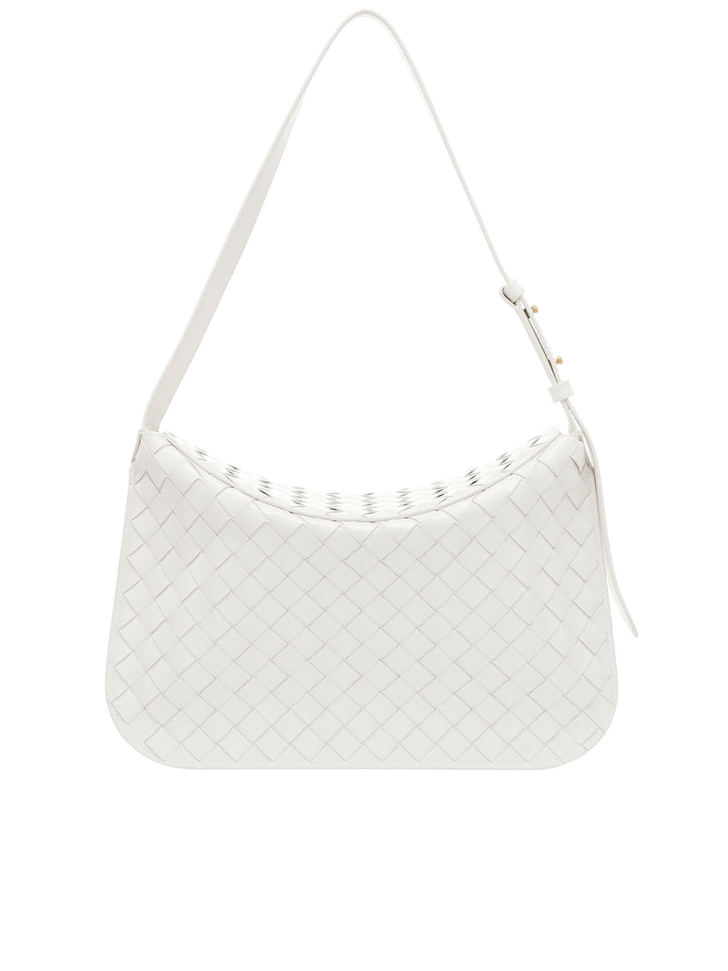 Flap Shoulder Bag (701046V1W91-9009-WHITE-GOLD)