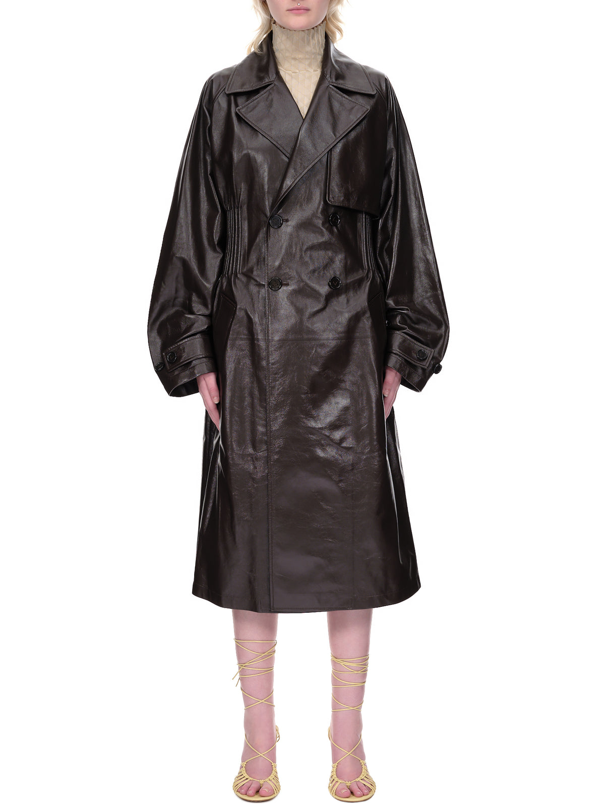 Bottega Veneta Notched Lapel Coat | H.Lorenzo - front