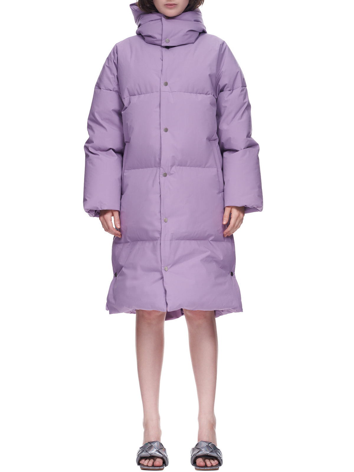 Bottega Veneta Lilac Puffer Coat | H.Lorenzo - front