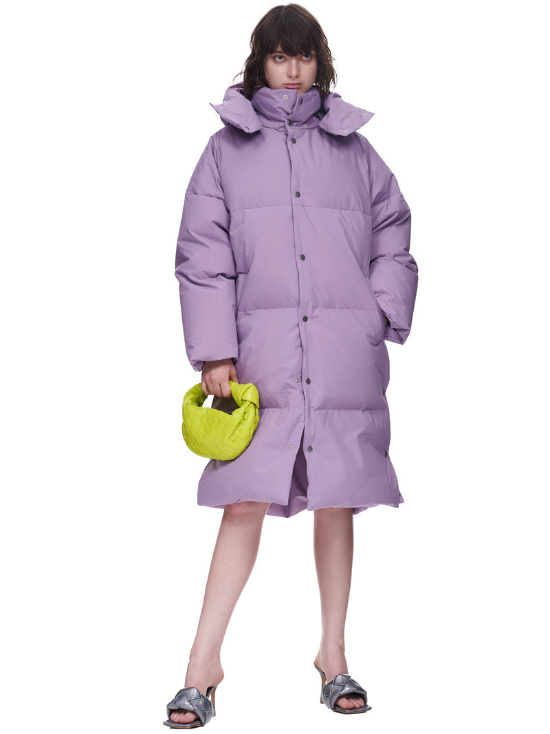 Bottega Veneta Lilac Puffer Coat | H.Lorenzo - styled