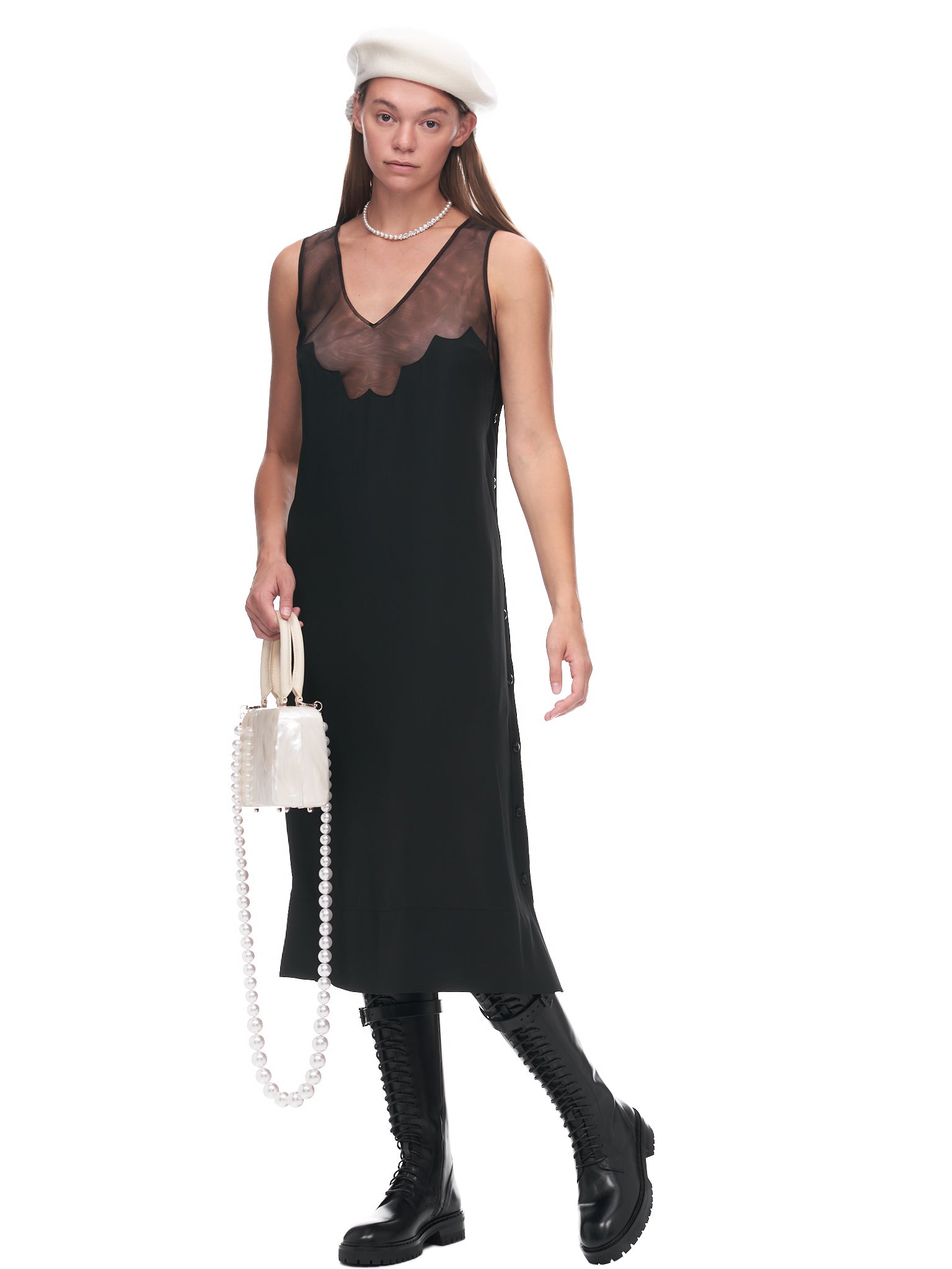 Scallop Tulle Dress (7141-0514-BLACK)