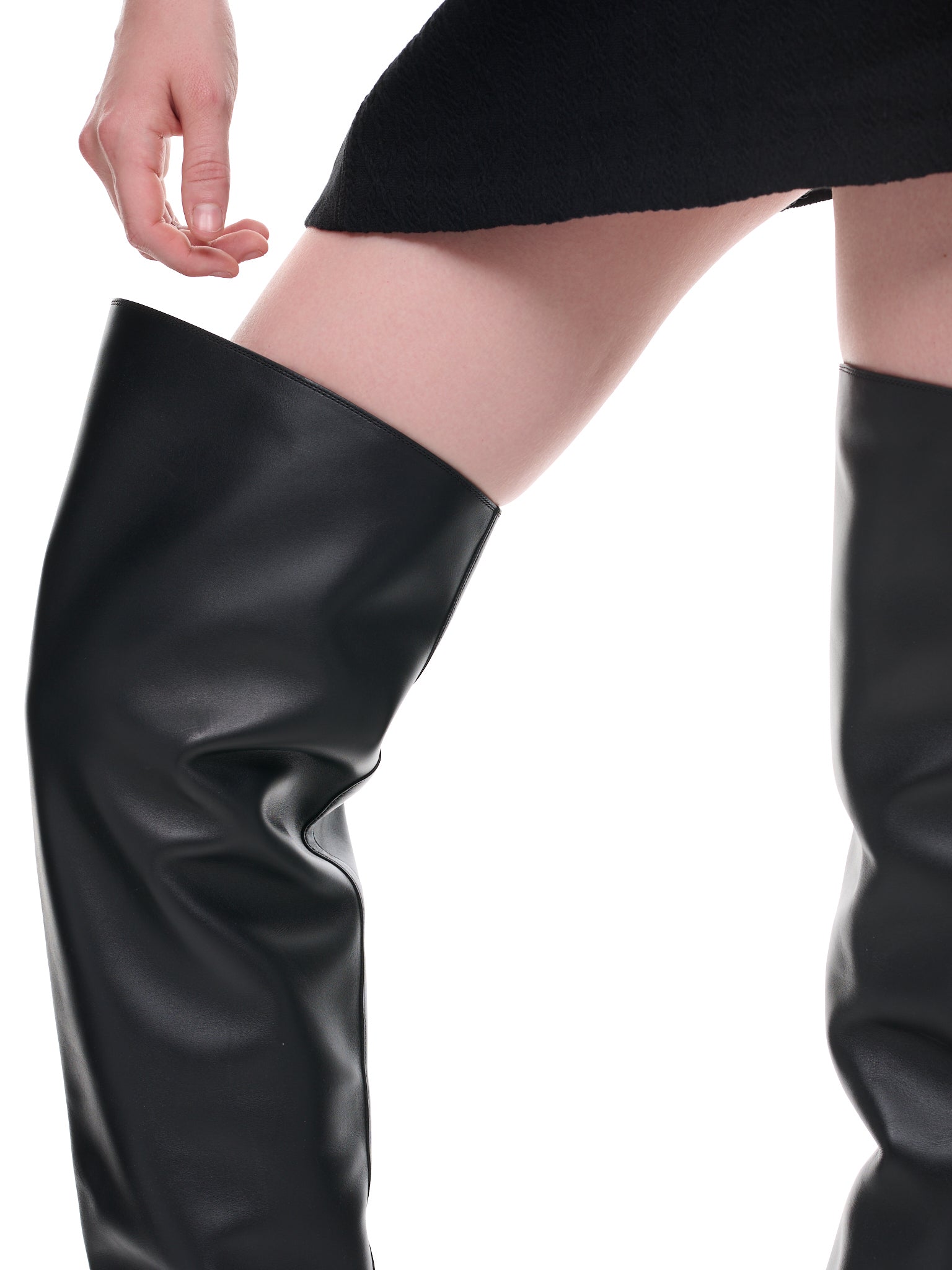 Lug Over-The-Knee Boots (716226V1AY0-1000-BLACK)