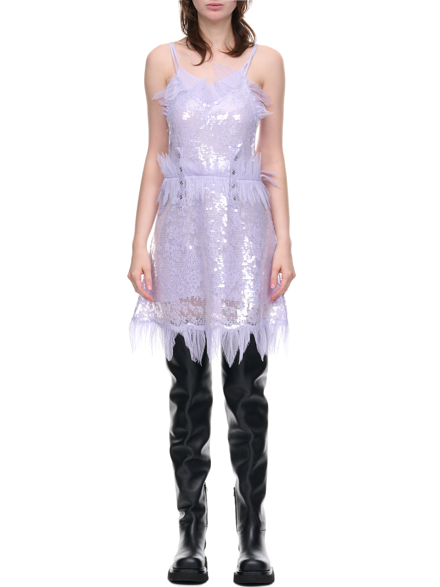 Sequin Lace Slip Dress (716252V2F80-5117-MAUVE)