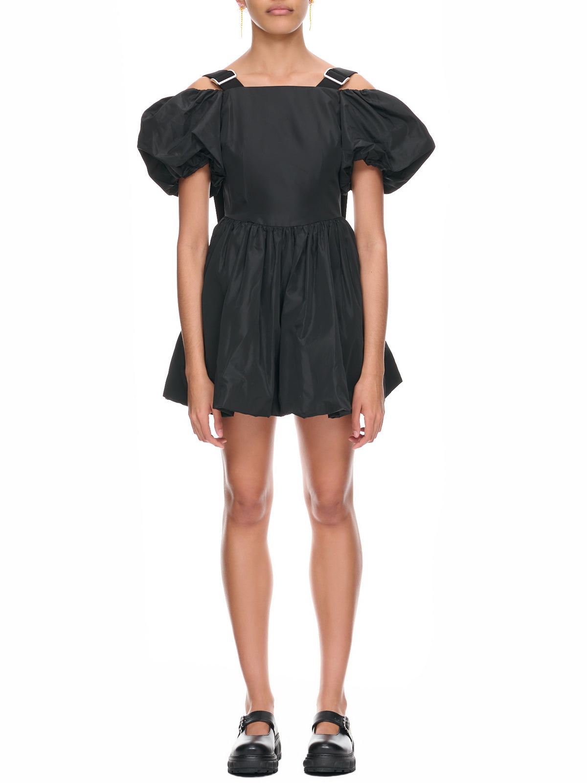 Puff Sleeve Dress (7200-0469-BLACK)