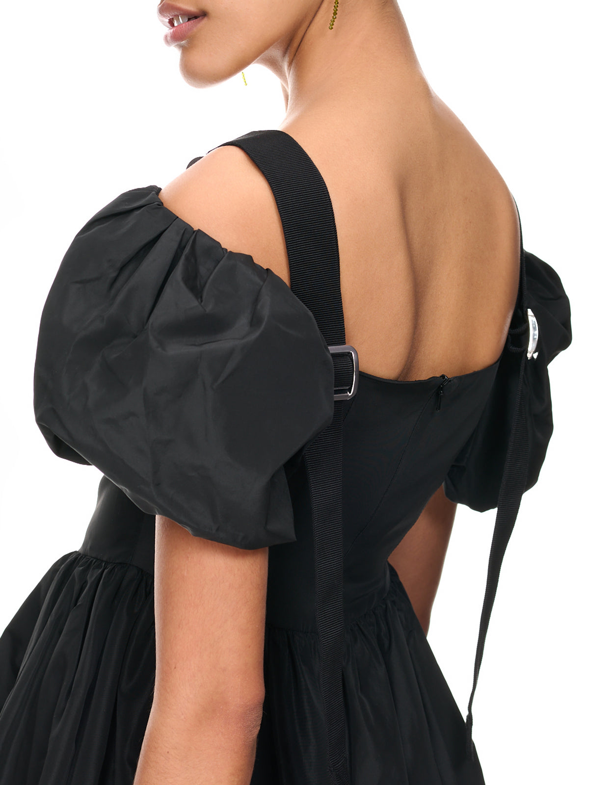 Puff Sleeve Dress (7200-0469-BLACK)