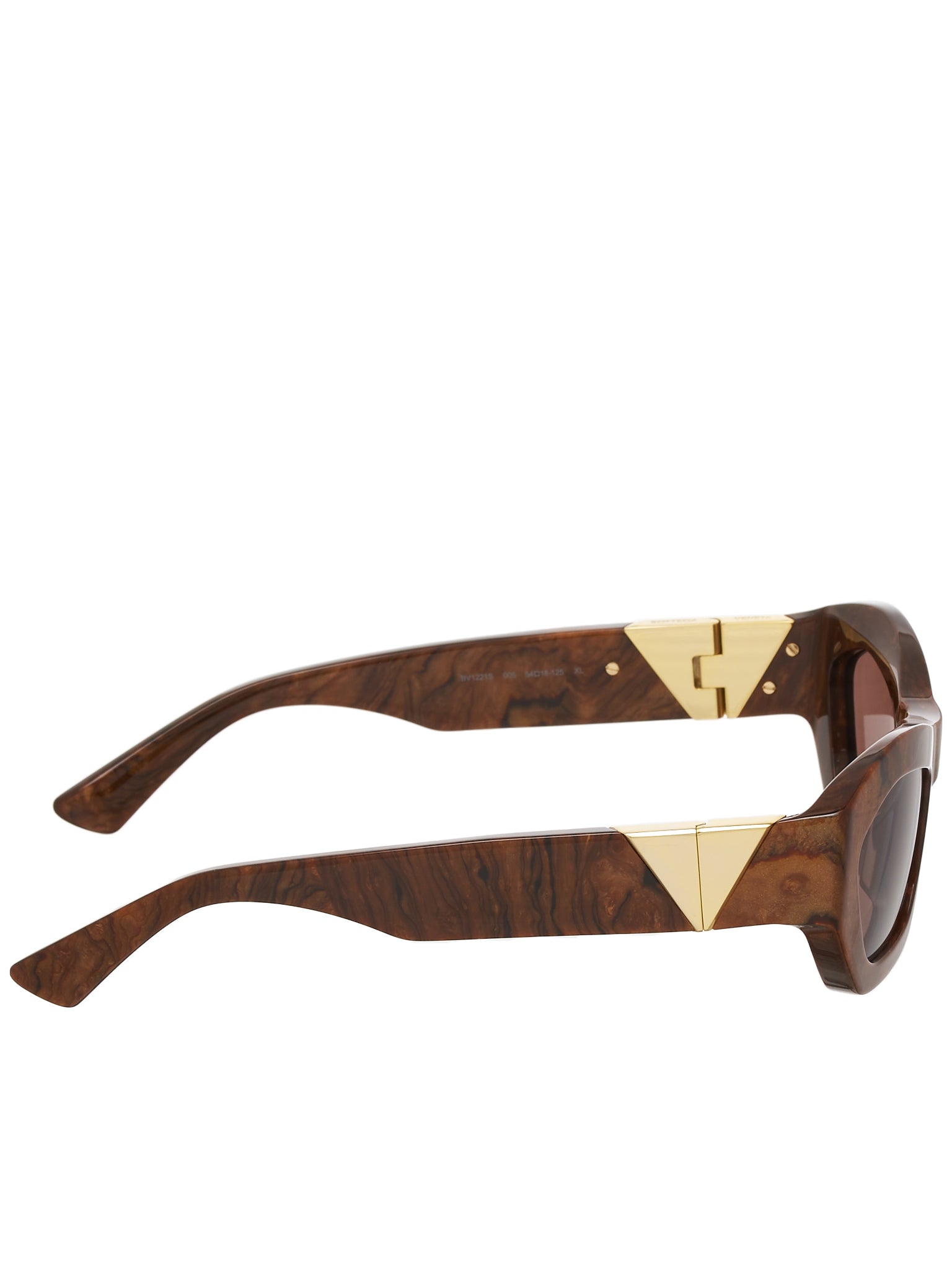 Angle Hexagonal Sunglasses (734117V2Q30-1033-BROWN-BROWN-B)