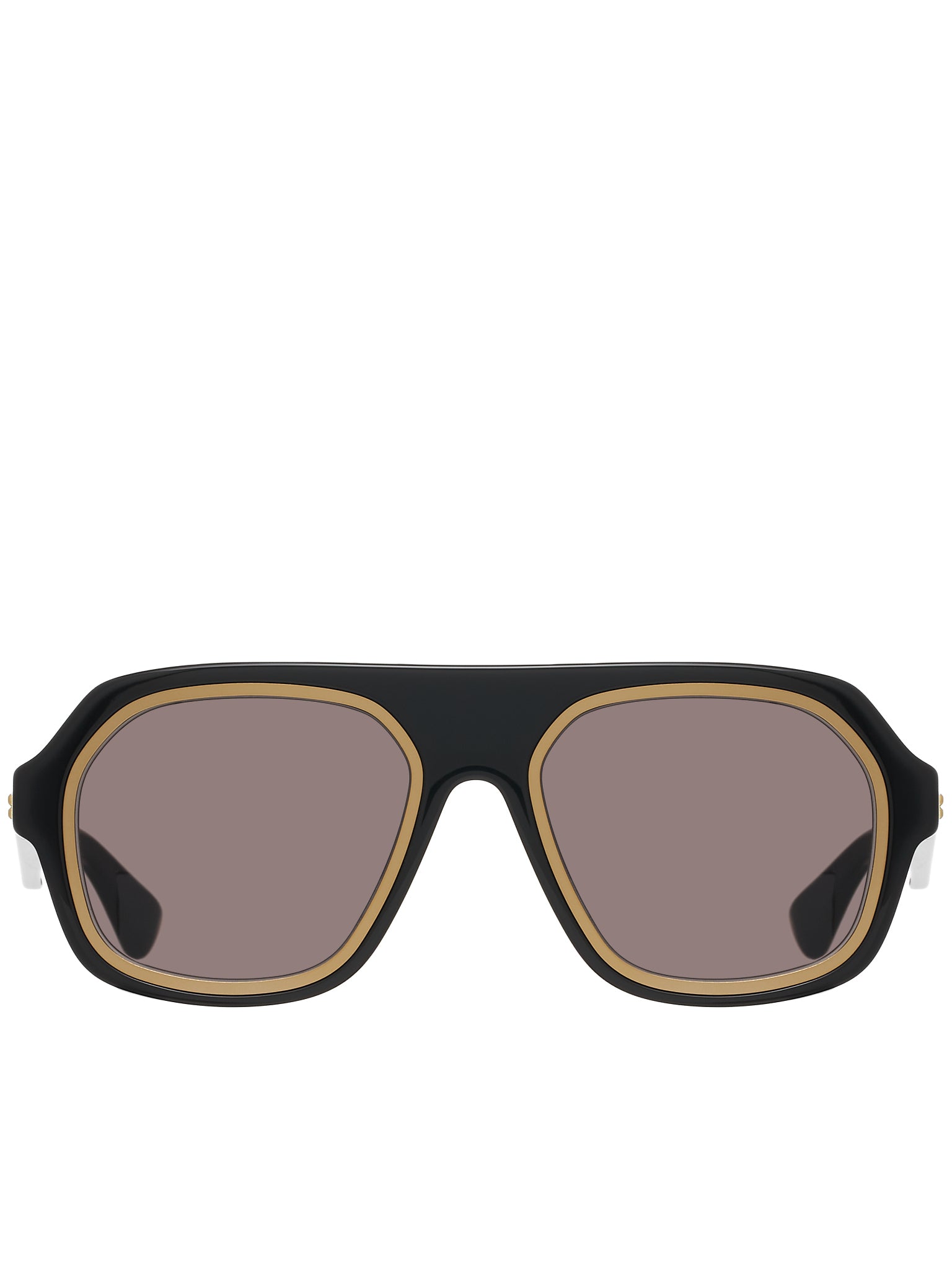 Rim Aviator Sunglasses (734169V2Q30-1049-BLACK)