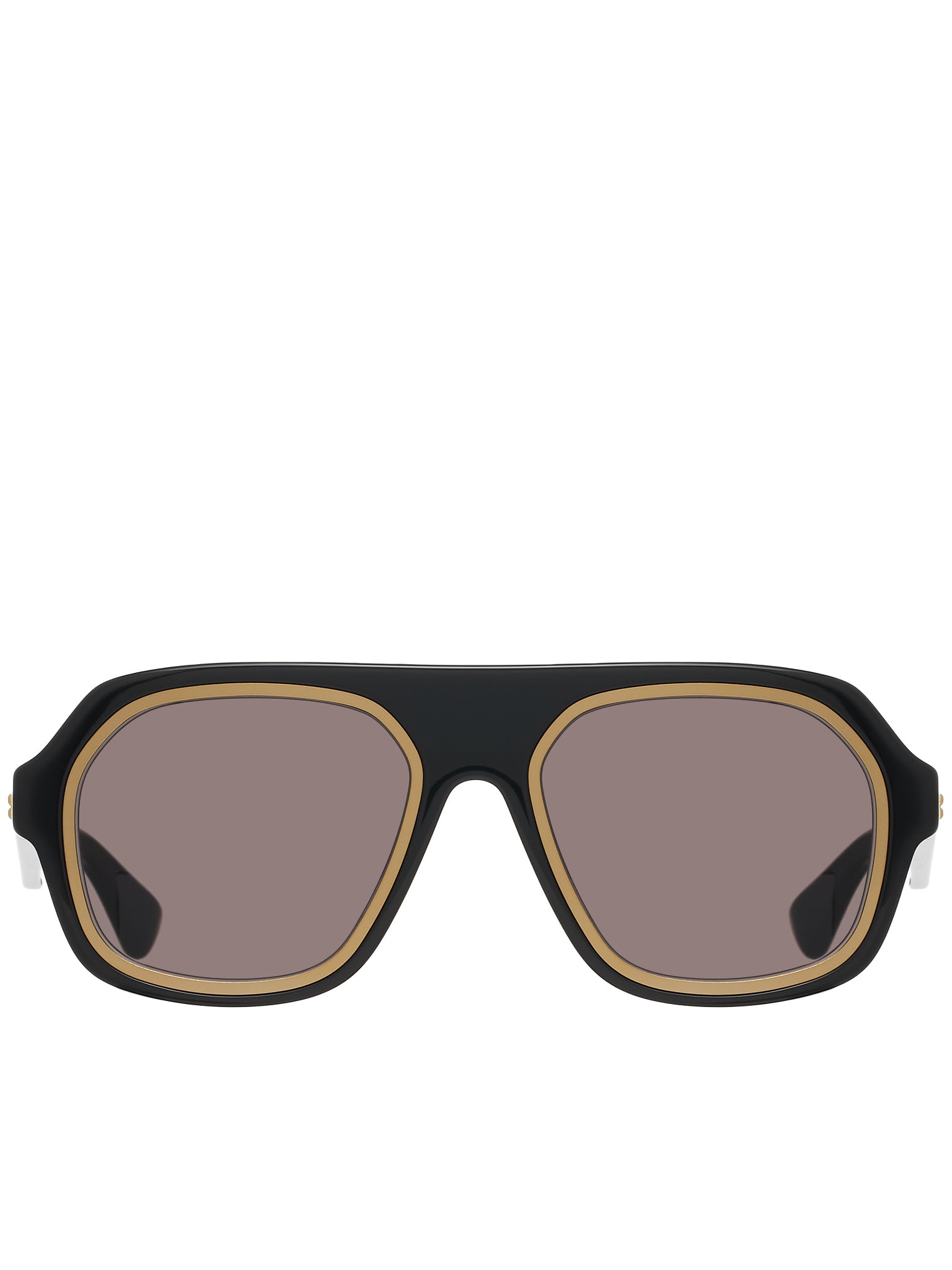 Rim Aviator Sunglasses (734169V2Q30-1049-BLACK)