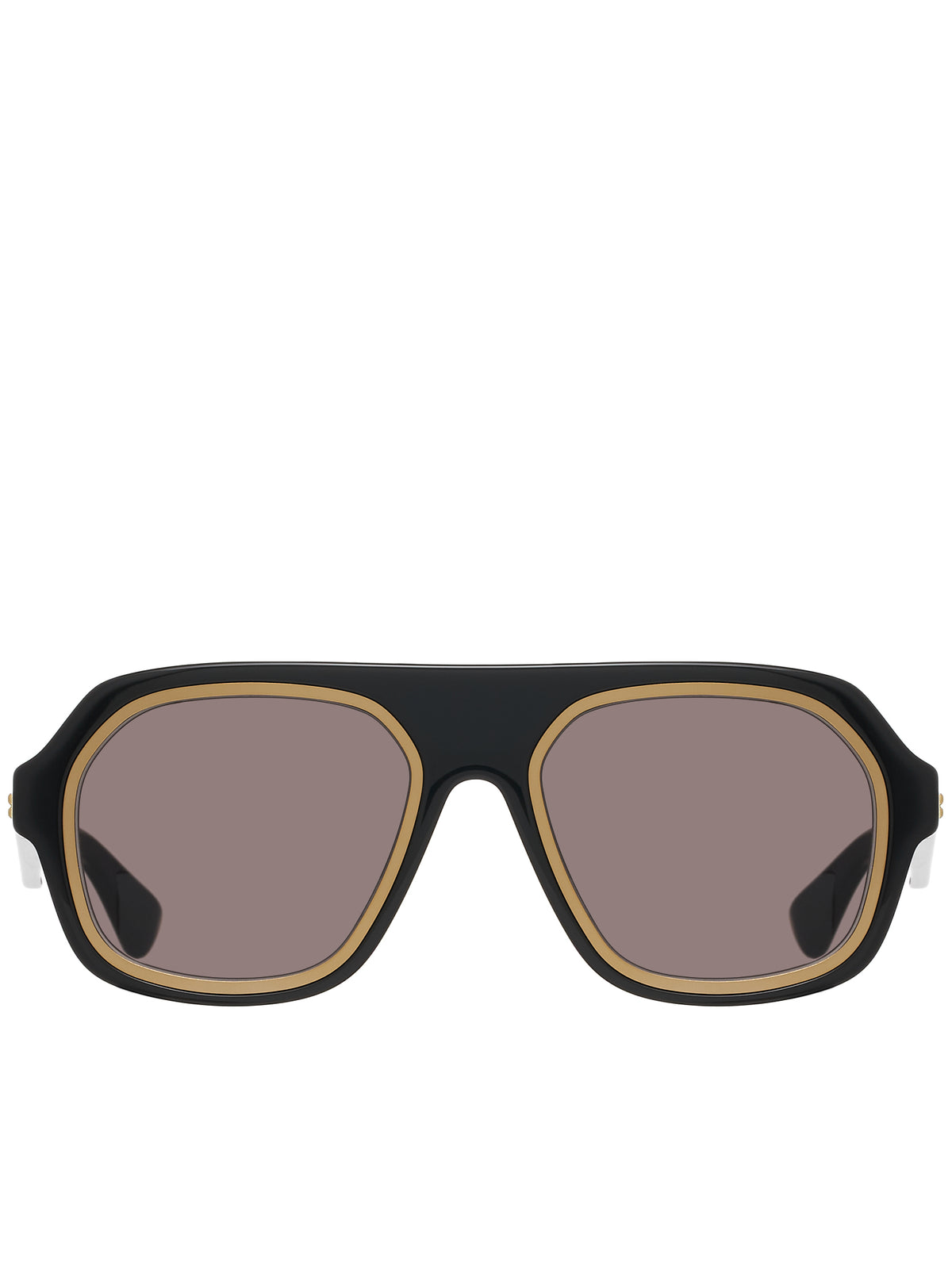 Rim Aviator Sunglasses (734169V2Q30-1049-BLACK)