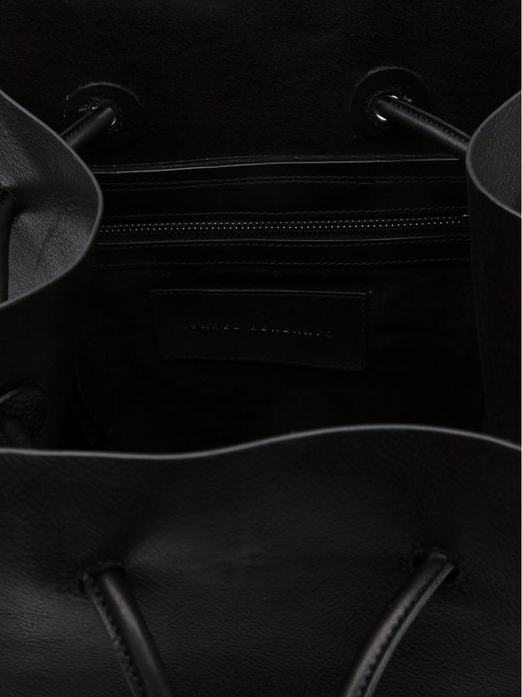 AHIKOZA Black Core Collection Structured Medium Bucket Bag