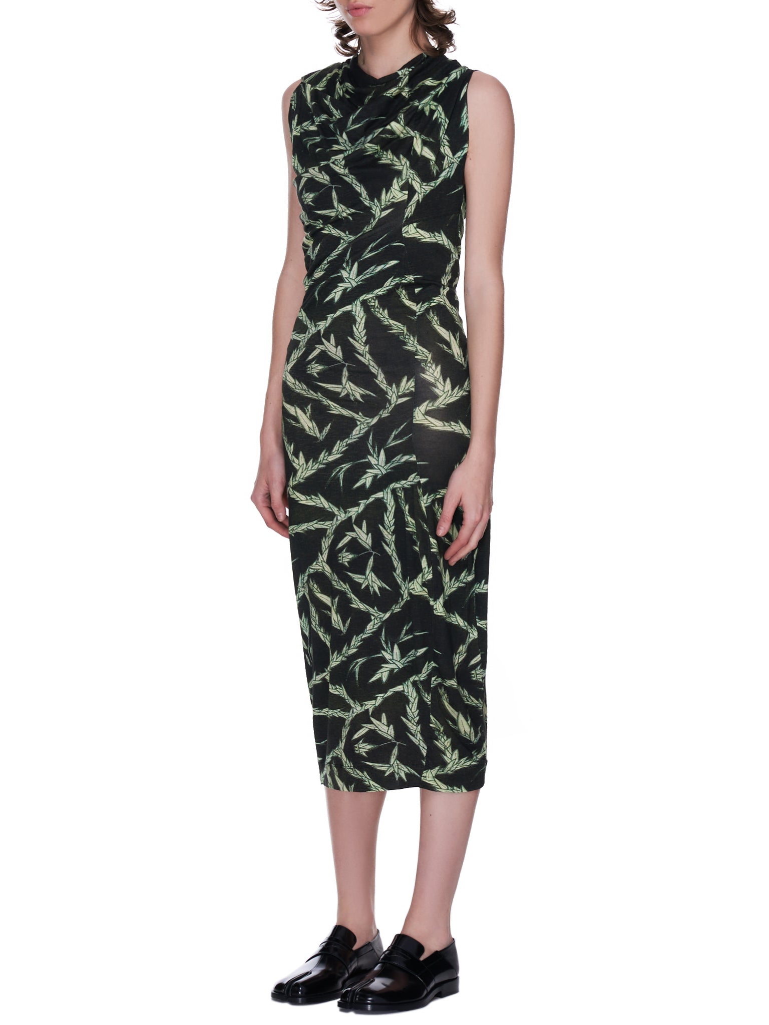 Johanna Dress (87028102-558-CT-LEAF-PRINT)