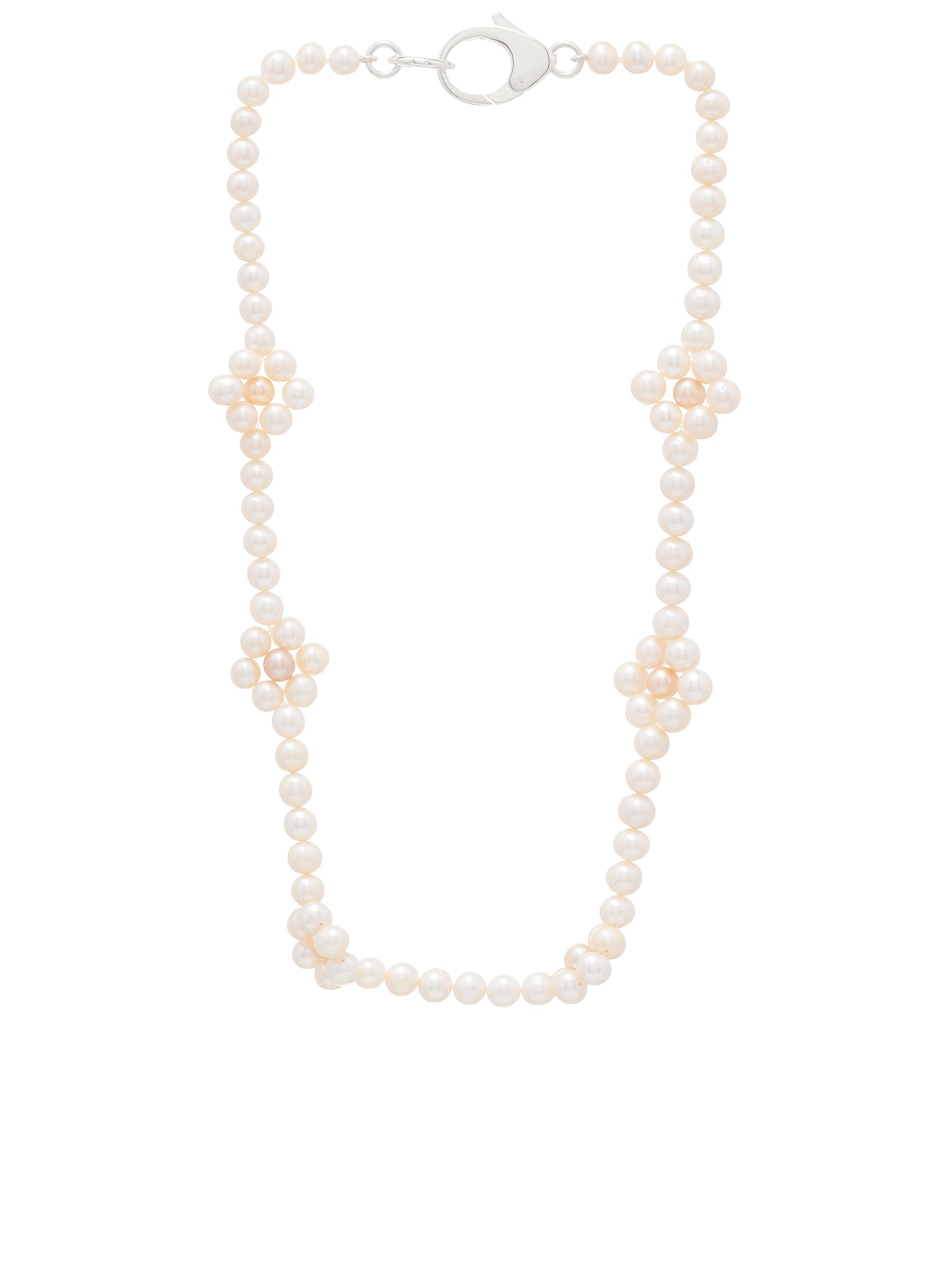 Daisy Pearl Necklace (9300-JW01-OFFWHITE-FLOWER)