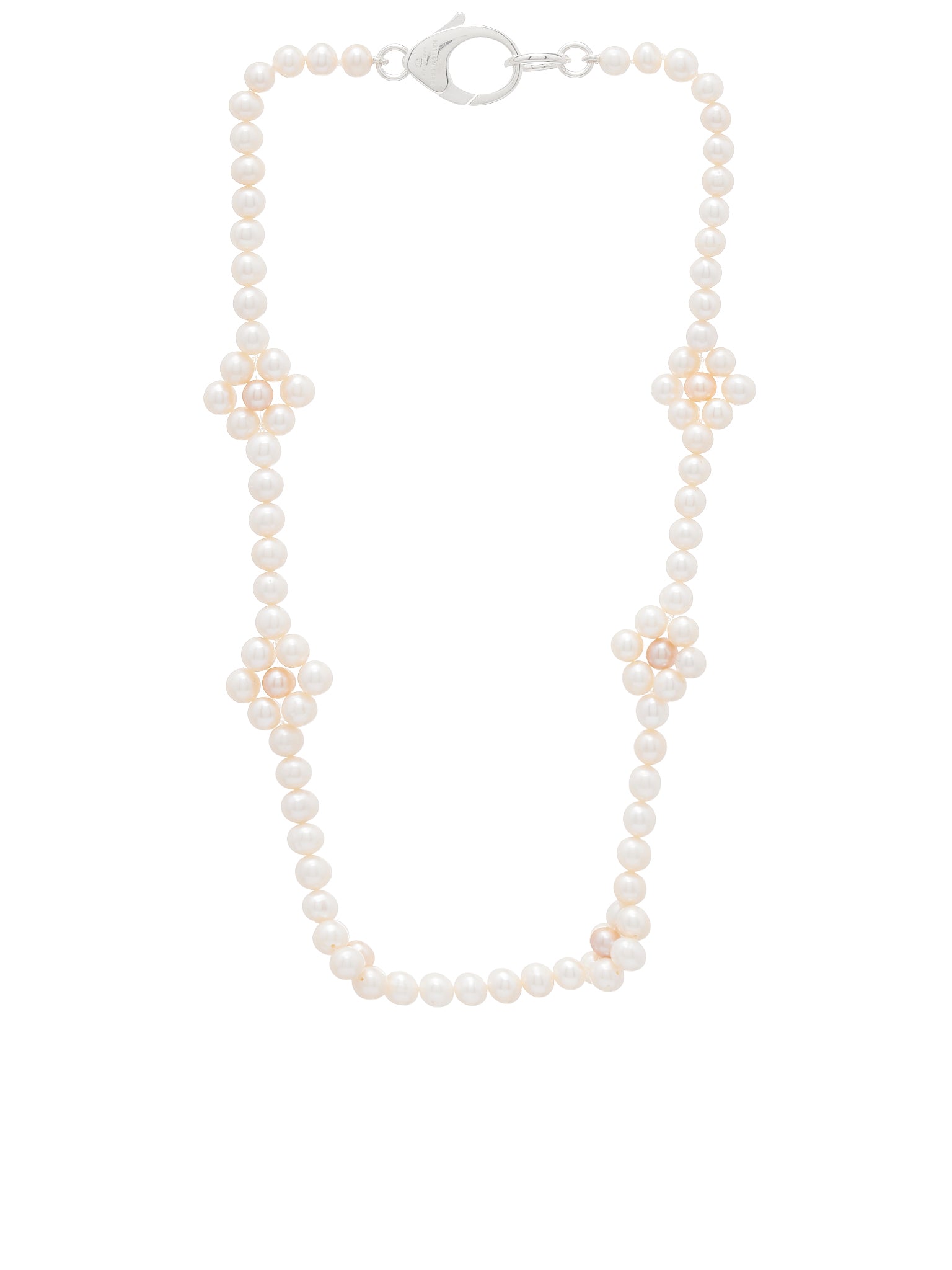 Daisy Pearl Necklace (9300-JW01-OFFWHITE-FLOWER)