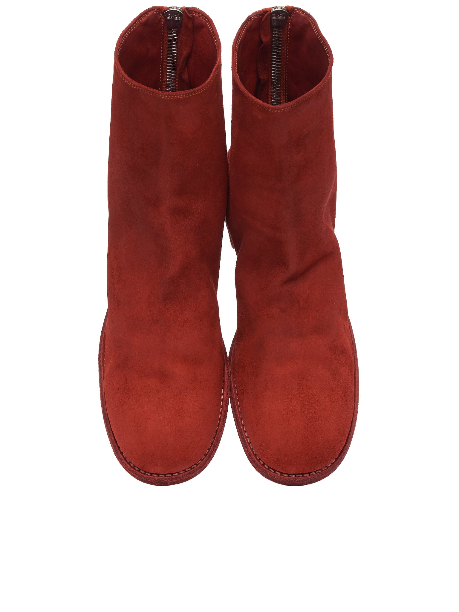 Match politik velfærd 986 Horse Leather Zip Boots (986-HORSE-REVERSE-1006T-RED)