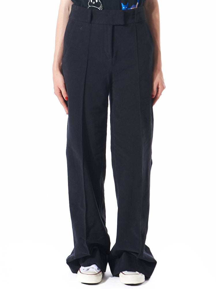 Casual French Terry Palazzo Trouser (FW16W-048 BLACK) - H. Lorenzo