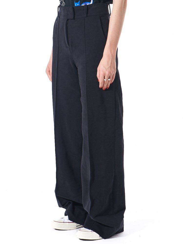 Casual French Terry Palazzo Trouser (FW16W-048 BLACK) - H. Lorenzo