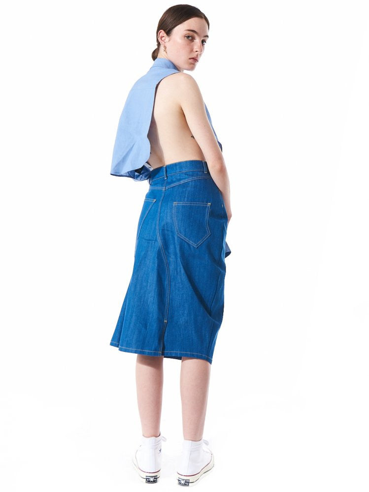 | H.Lorenzo|Single Flare Denim Skirt (OTBSKI012 True BLUE) | H.Lorenzo|Single Flare Denim Skirt (OTBSKI012 True BLUE)