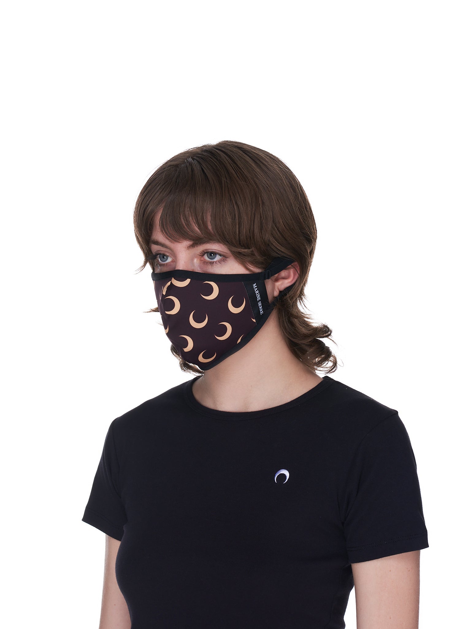 Moon Lozenge Mask (A059ICONX-ALL-OVER-MOON-BROWN)