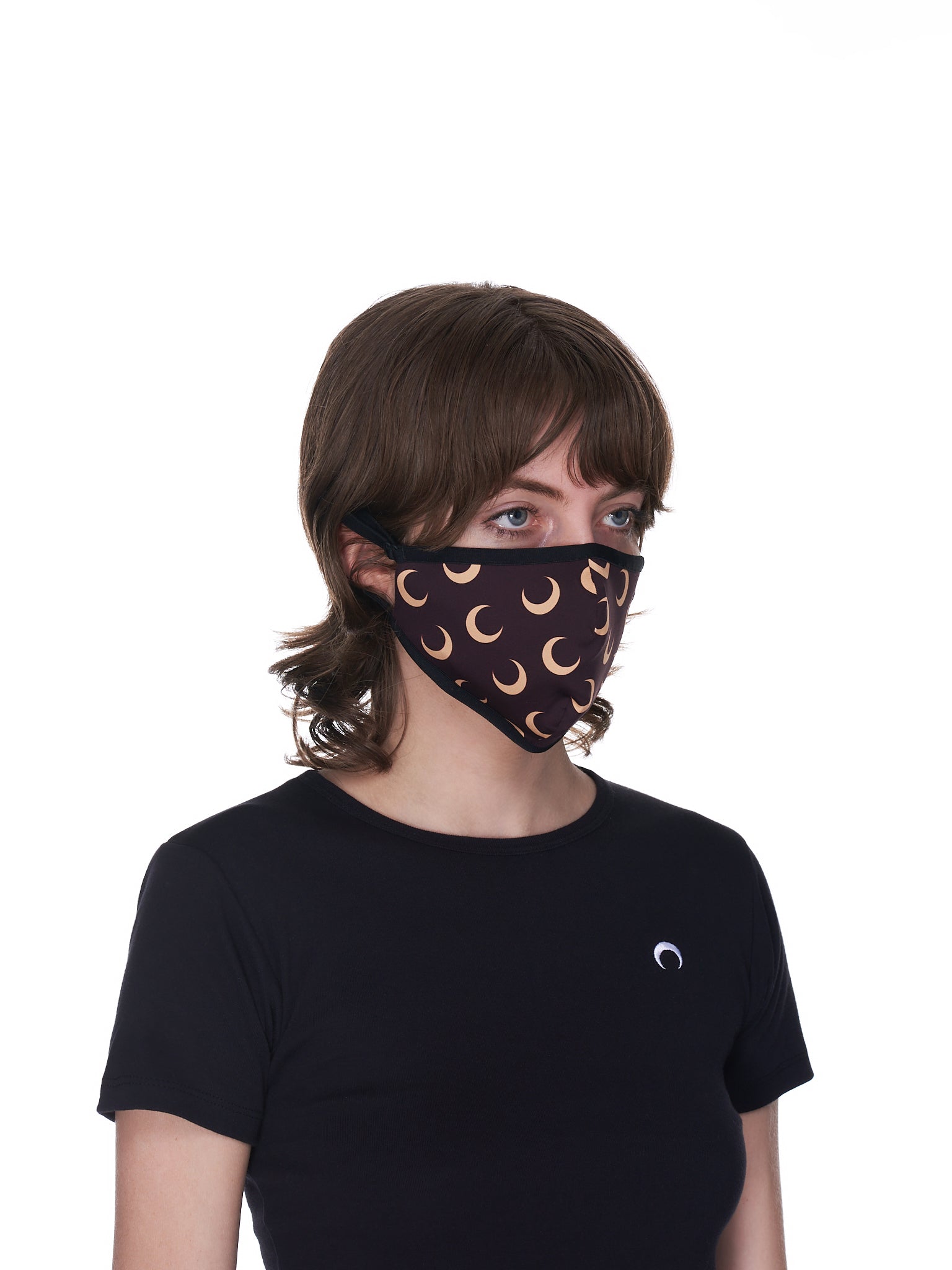 Moon Lozenge Mask (A059ICONX-ALL-OVER-MOON-BROWN)