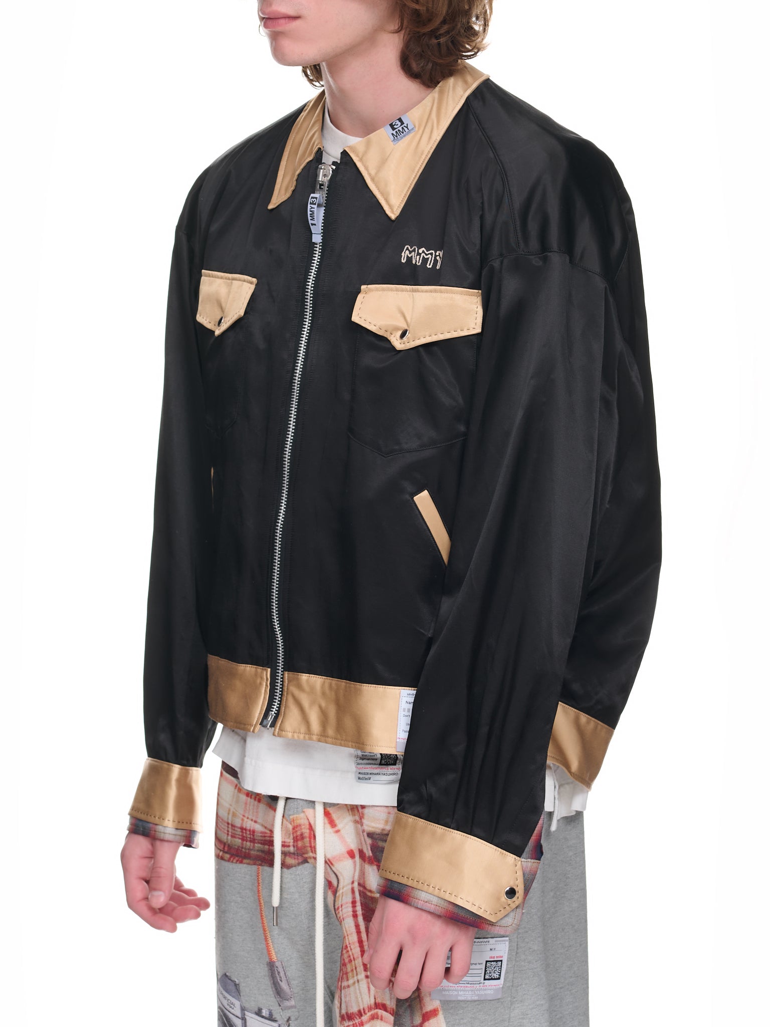 No-Collar Car Club Jacket (A10BL062-BLACK)