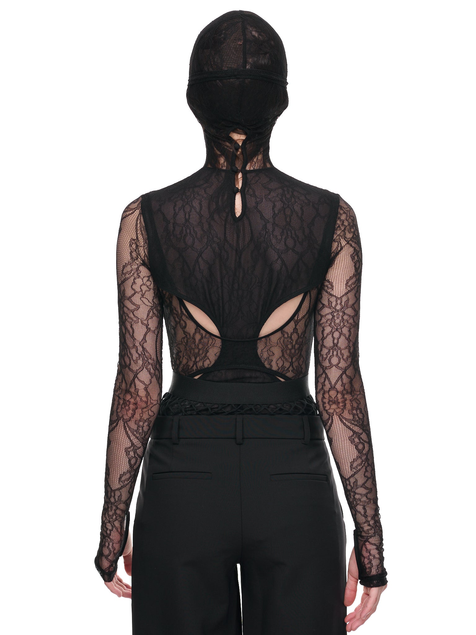 Visceral Lace Masked Bodysuit (A9873-BLACK)
