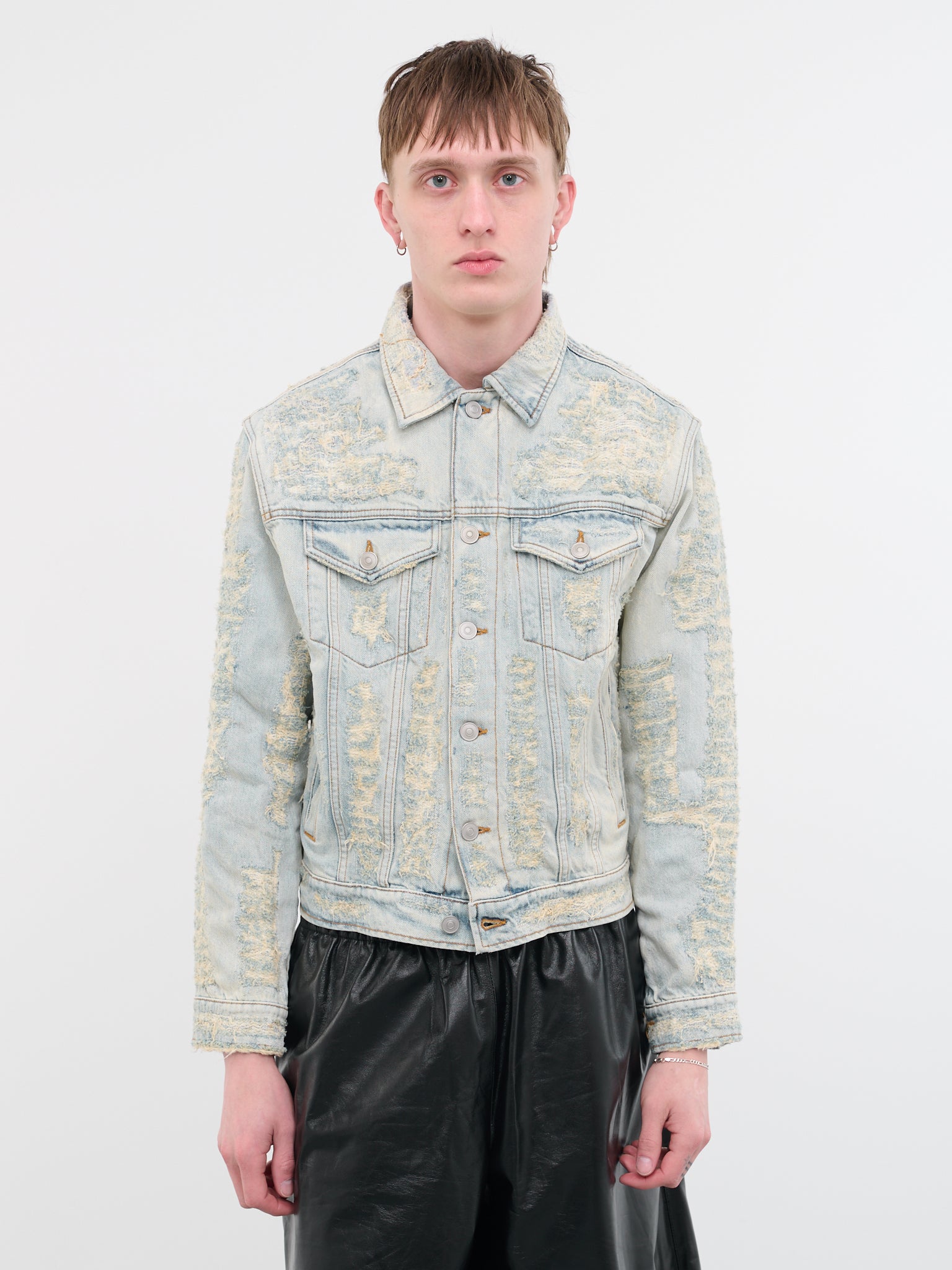 Destroyed Denim Jacket (AAMOU0372-FA01-BLUE)