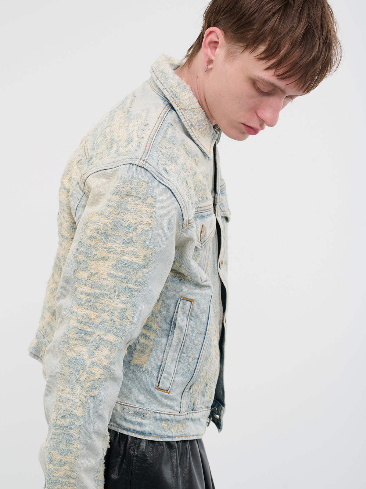 Destroyed Denim Jacket (AAMOU0372-FA01-BLUE)