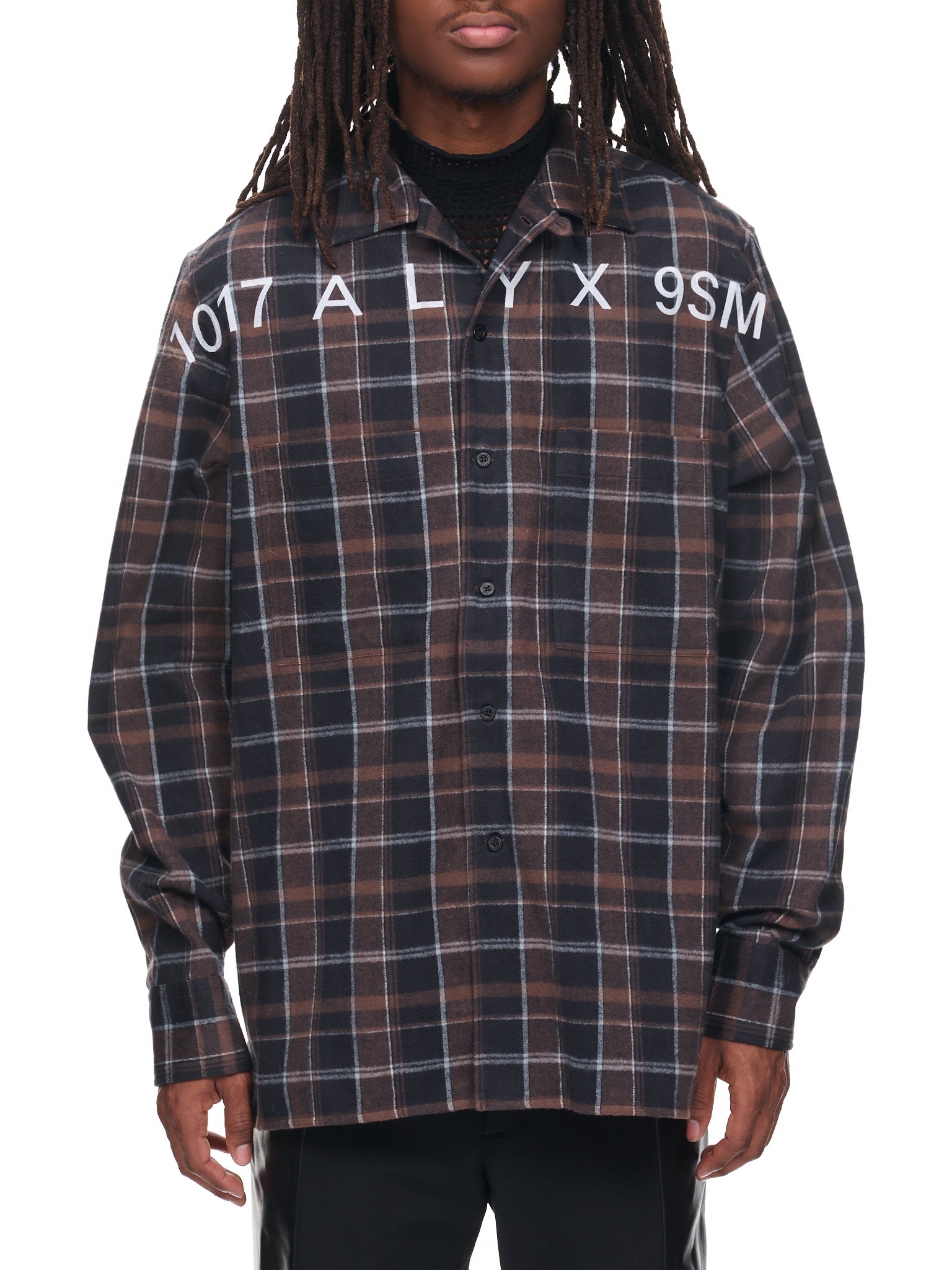 Paid Logo Shirt (AAMSH0173FA02-BROWN-BLACK)