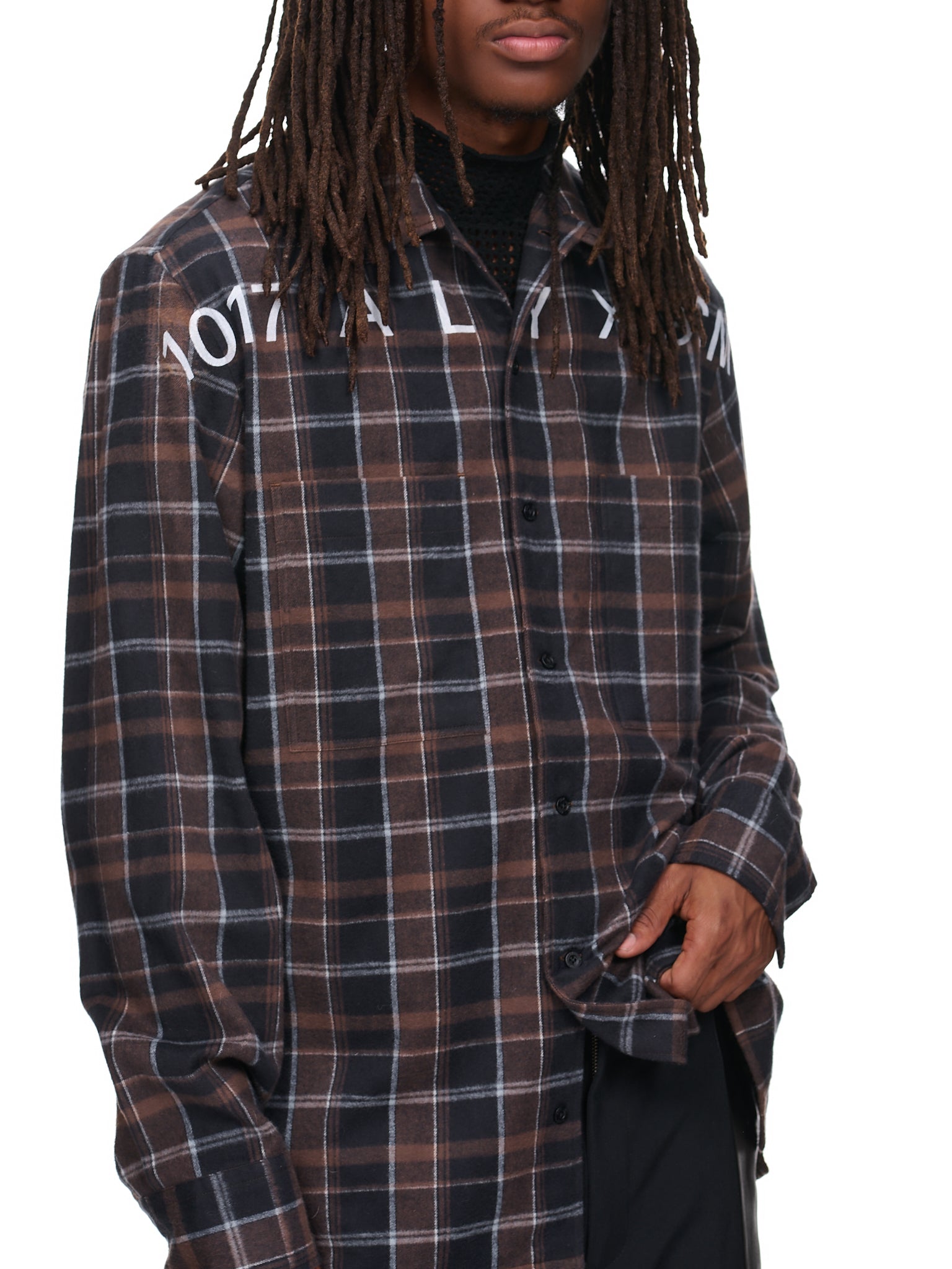 Paid Logo Shirt (AAMSH0173FA02-BROWN-BLACK)