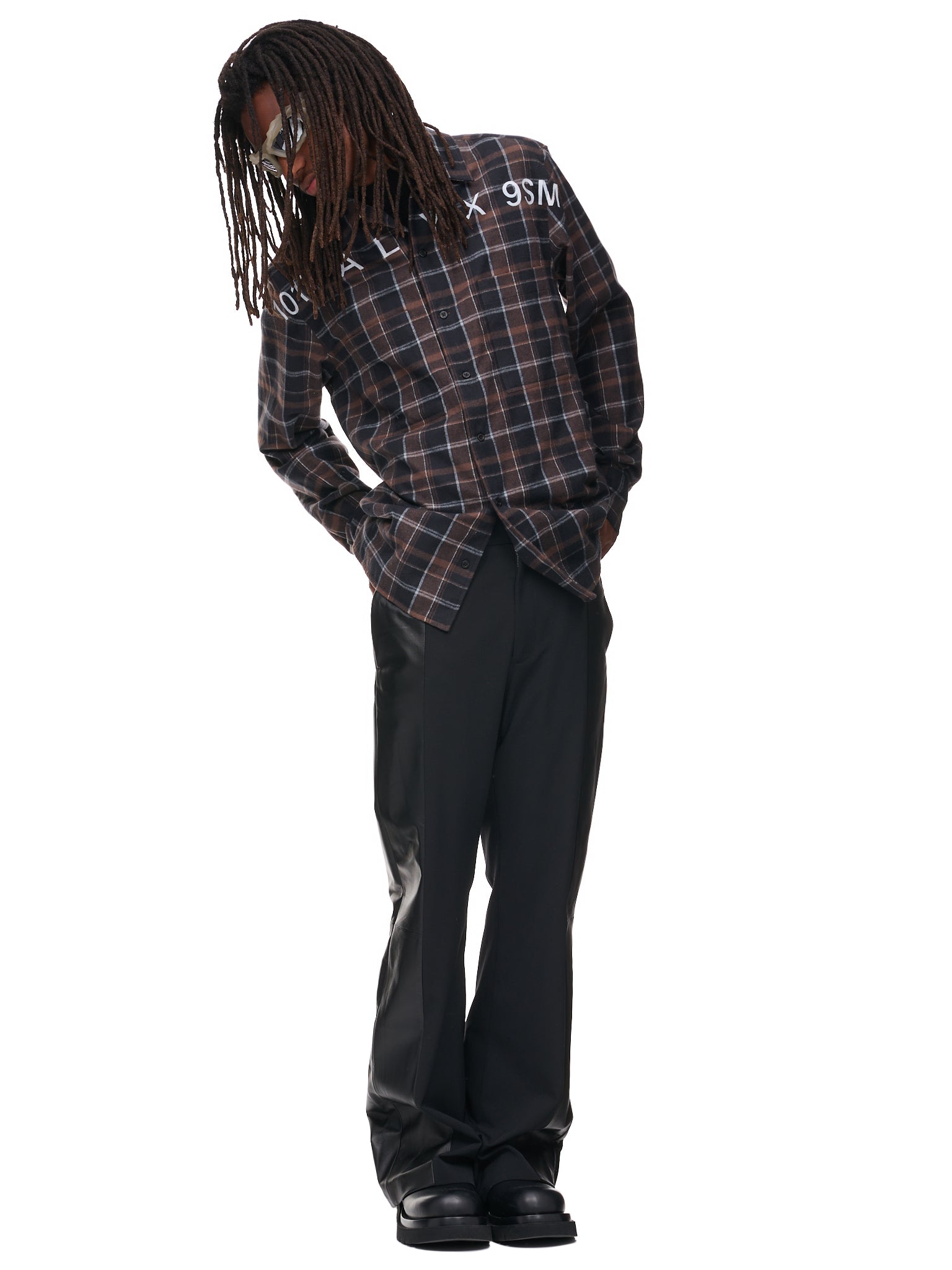 Paid Logo Shirt (AAMSH0173FA02-BROWN-BLACK)