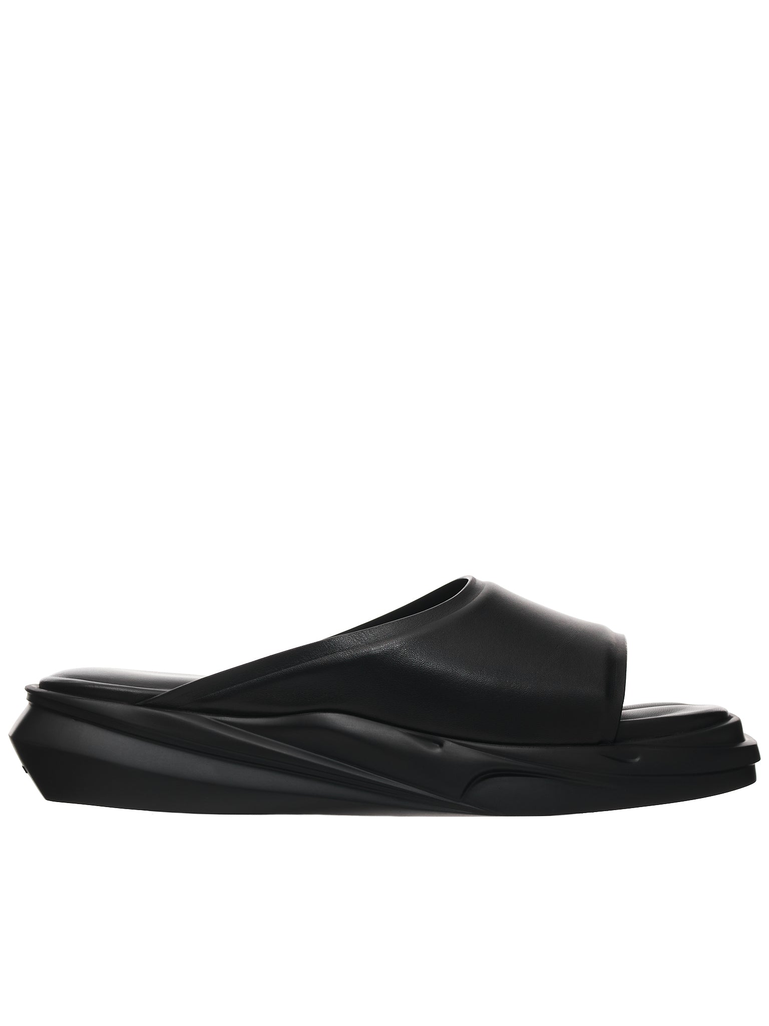 1017 Alyx 9SM Black Leather Mono-Slide | H. Lorenzo - side 