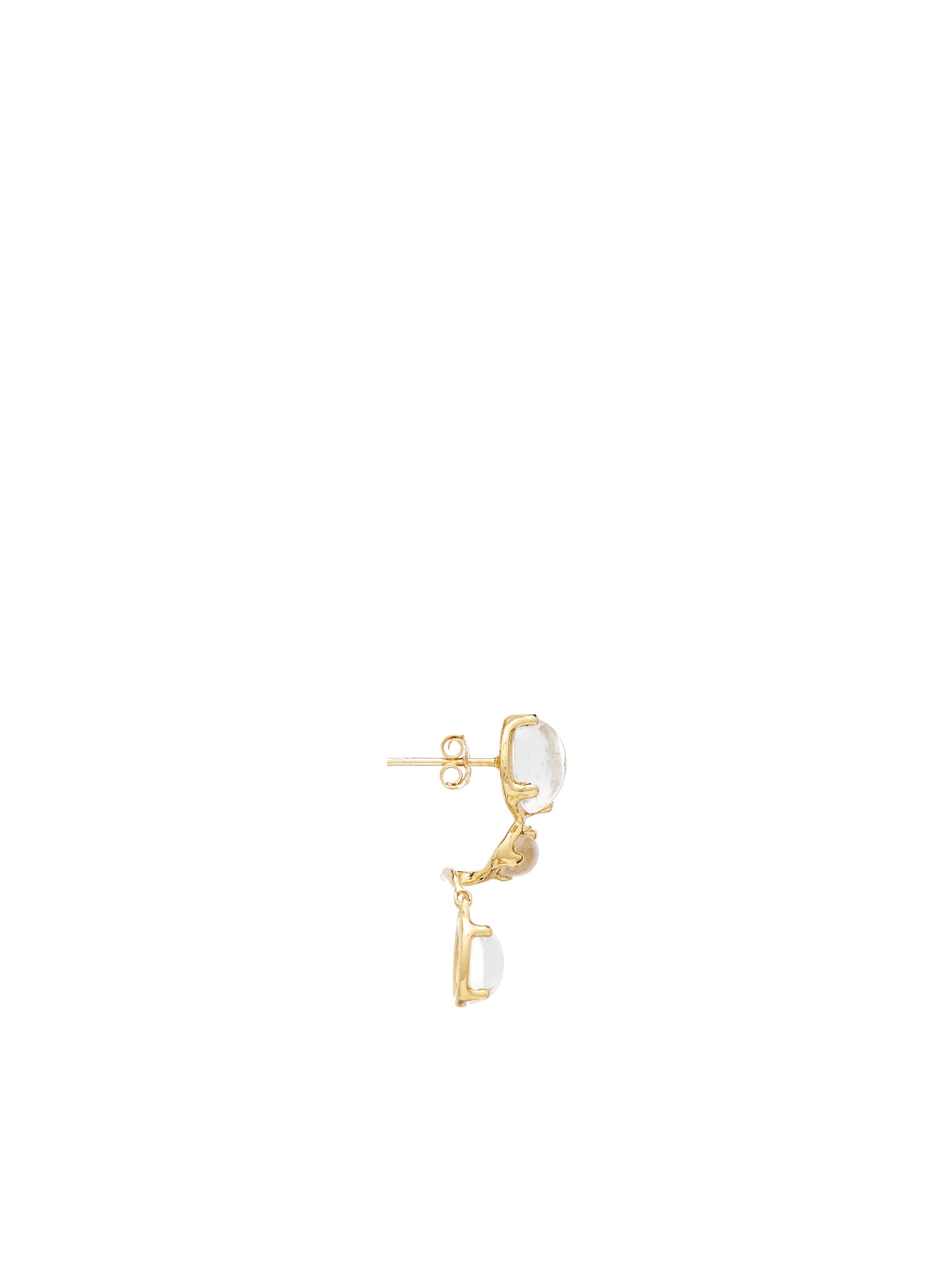 Crystal Drip Left Earring (AC-DRIP-EARRINGL-GOLD-VERMEIL)