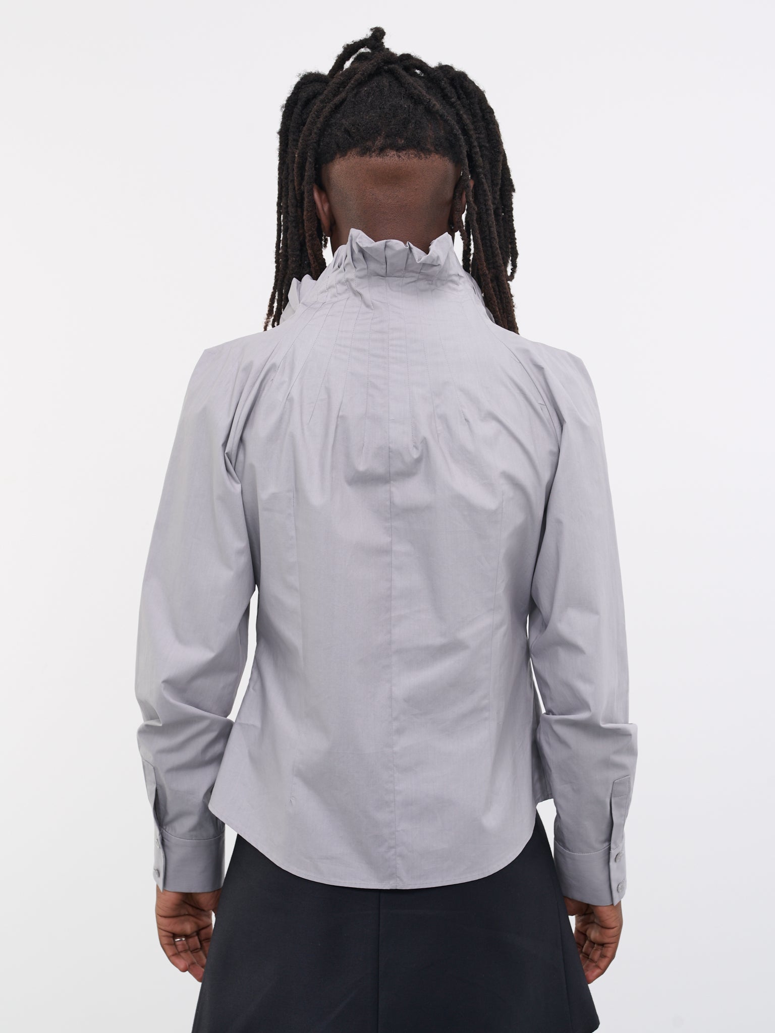 Pleated Collar Shirt (AE23SH01-GREY)