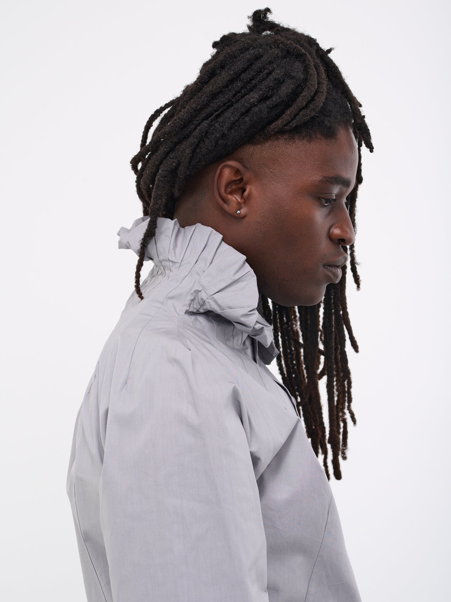 Pleated Collar Shirt (AE23SH01-GREY)