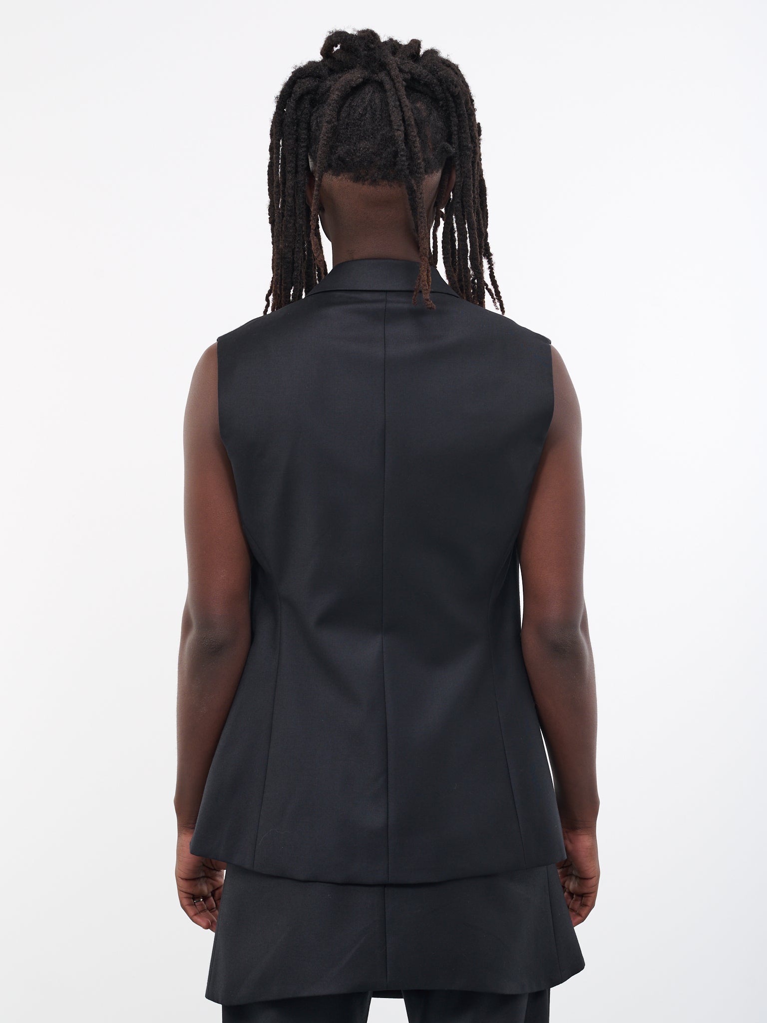 Two-Button Blazer Vest (AE23TJ04-BLACK)