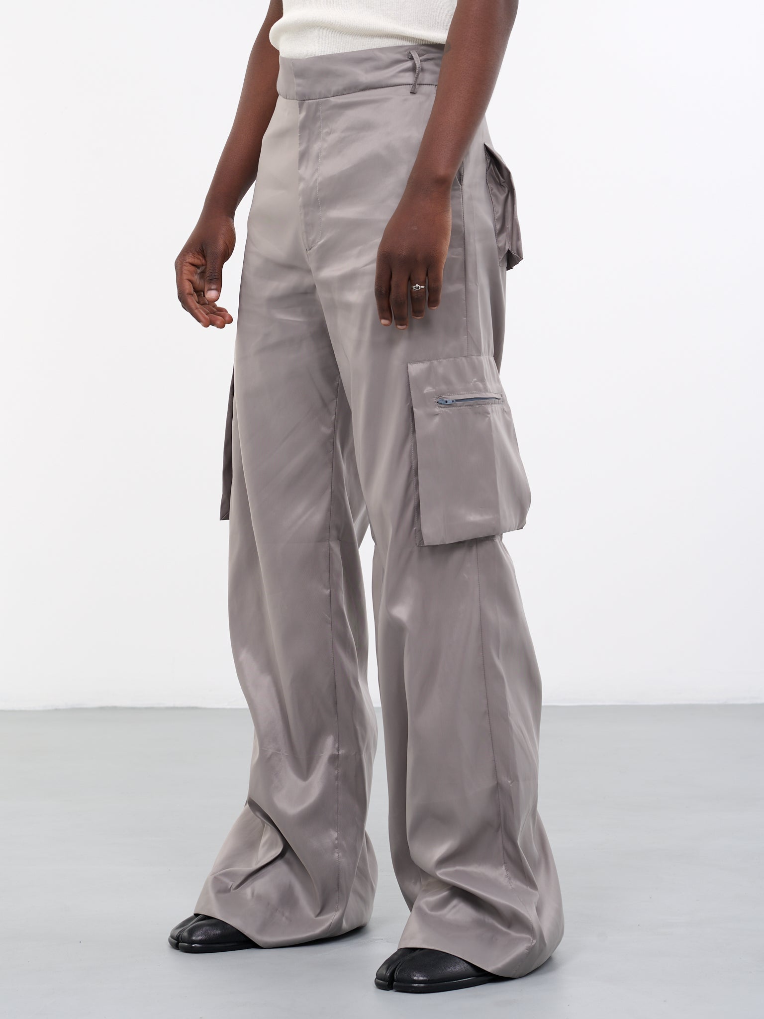 SAYATOMO 2-Tack Flannel Cargo Pants Grey