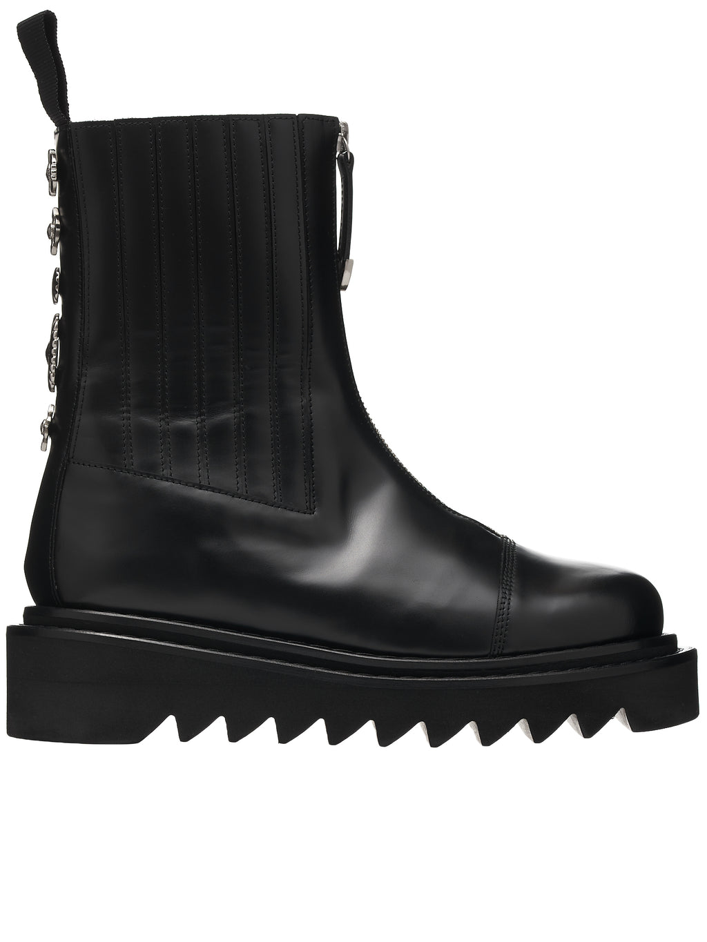 spain smooth leather zip sidegore boots